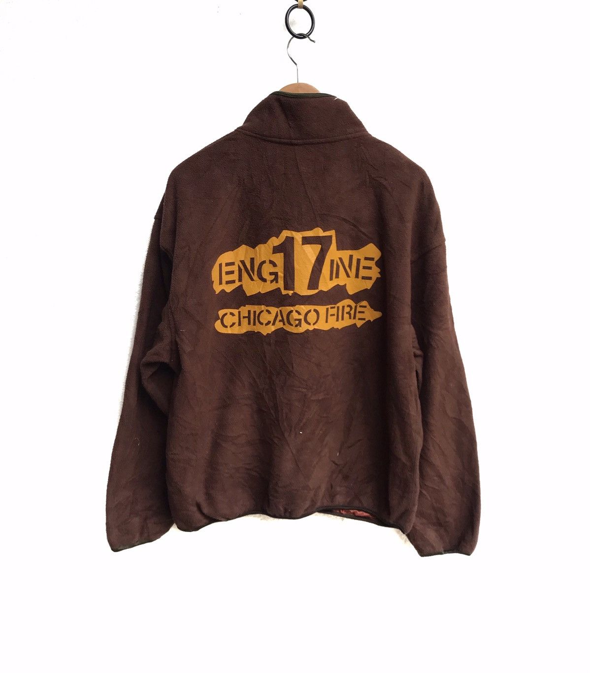 Vintage 🔥Chicago Fire Fighters Fleece Jacket Size US M / EU 48-50 / 2 - 2 Thumbnail