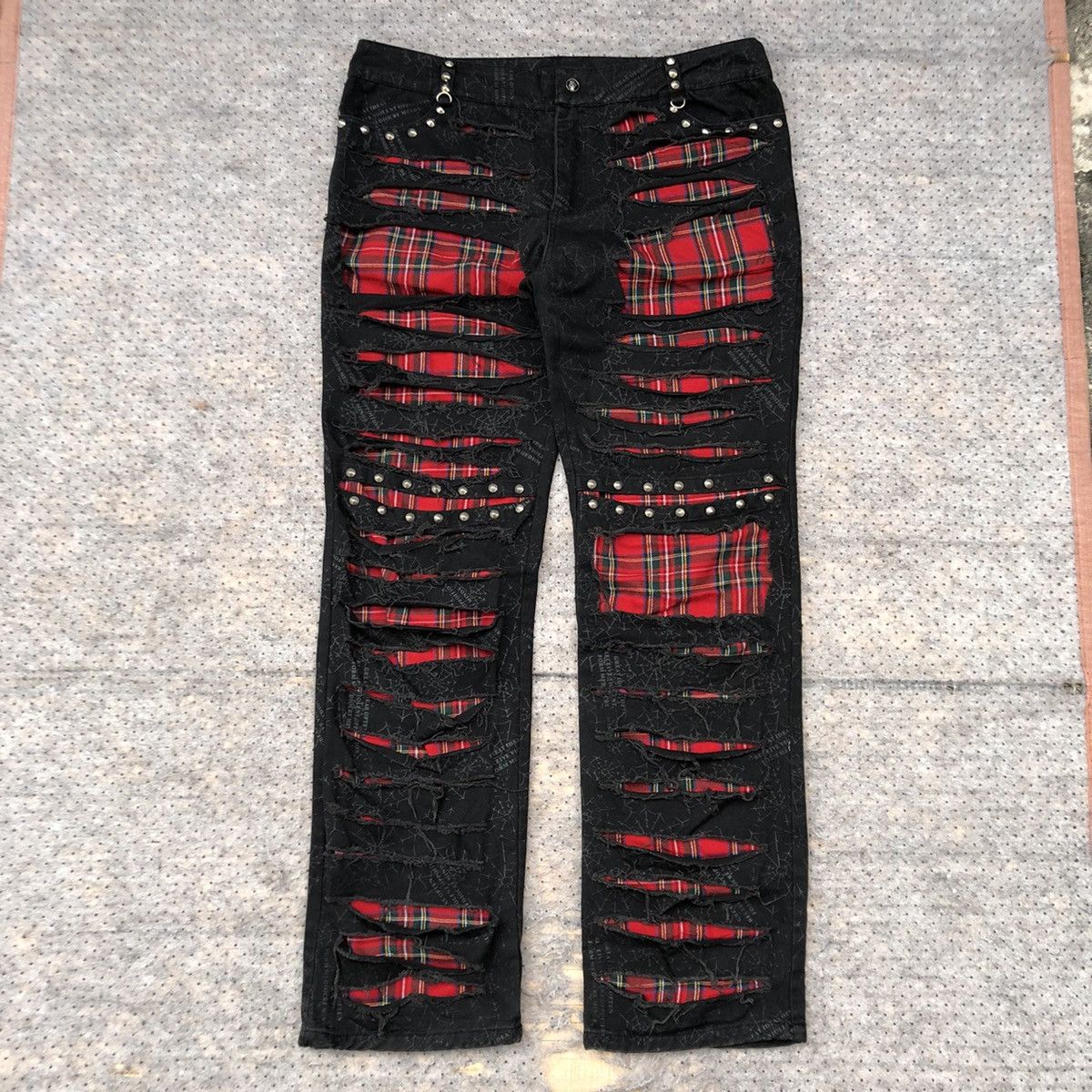 20471120 Gothic Lolita & Punk Distressed Pants Size US 36 / EU 52 - 7 Thumbnail