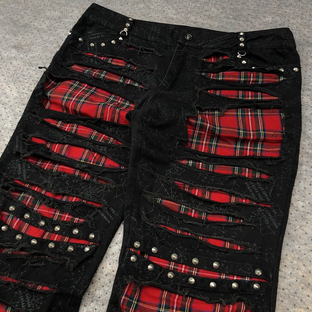 20471120 Gothic Lolita & Punk Distressed Pants Size US 36 / EU 52 - 3 Thumbnail