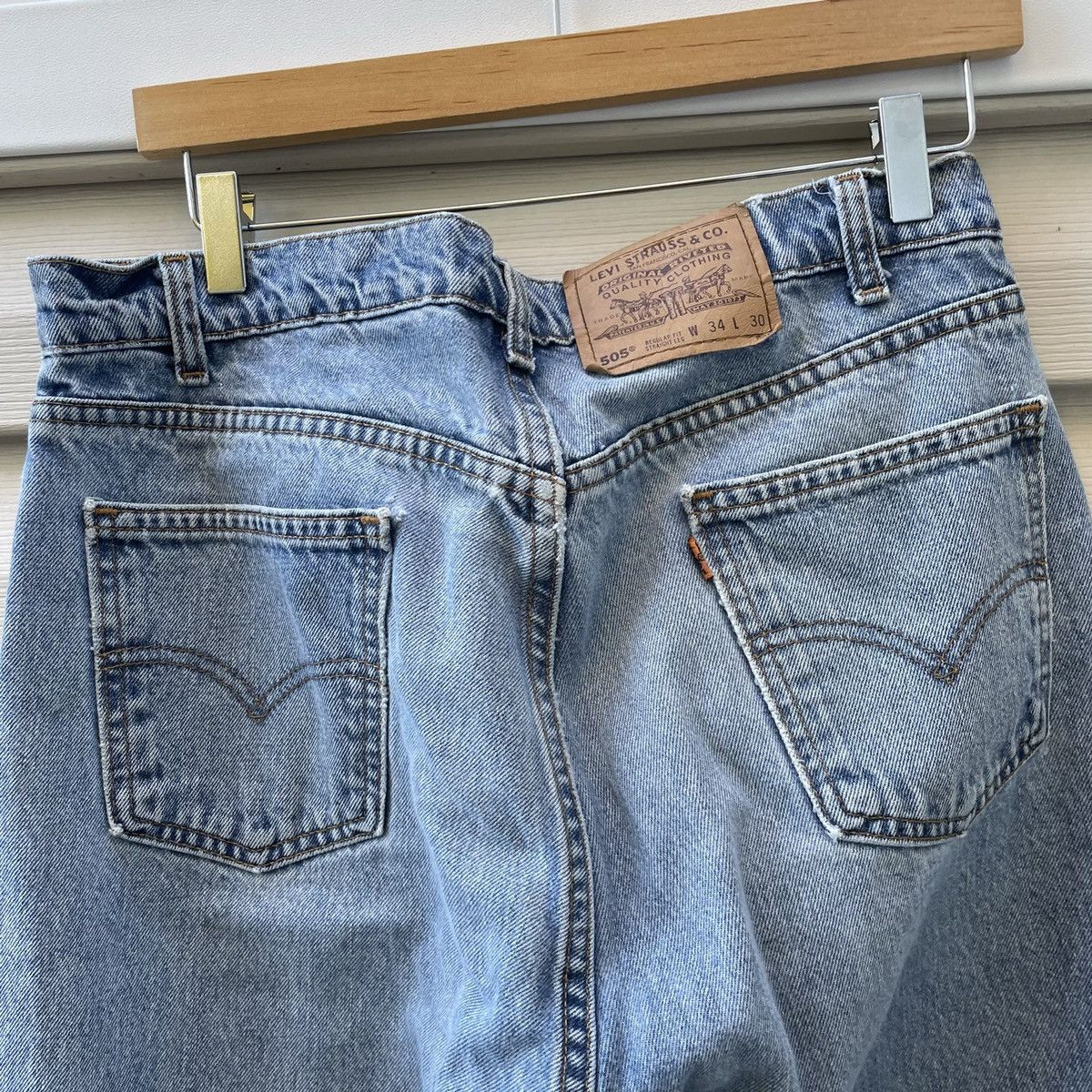 90s levis 505s orange tabs