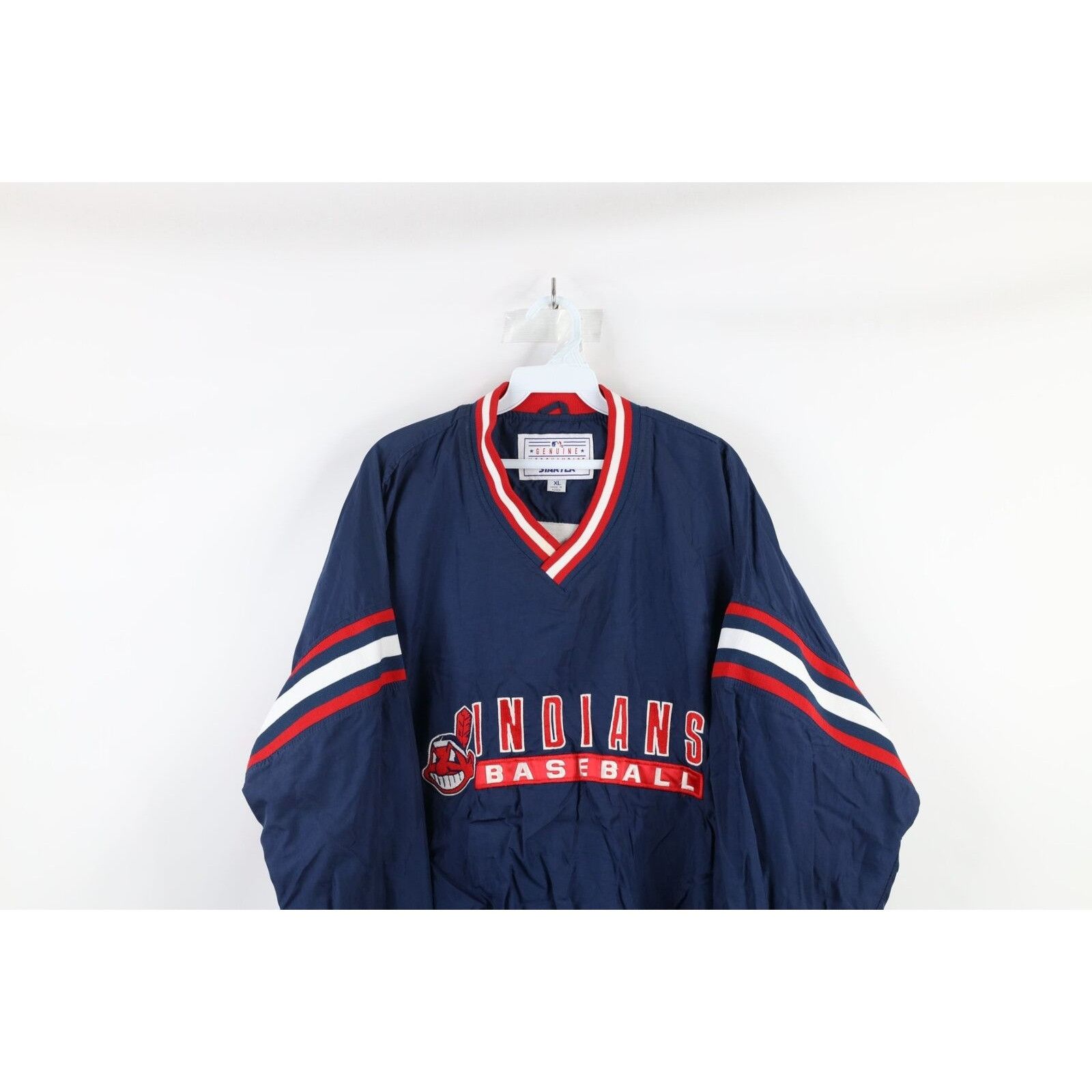 Starter × Vintage Vintage 90s Starter Chief Wahoo Cleveland Indians Jacket Size US XL / EU 56 / 4 - 2 Thumbnail