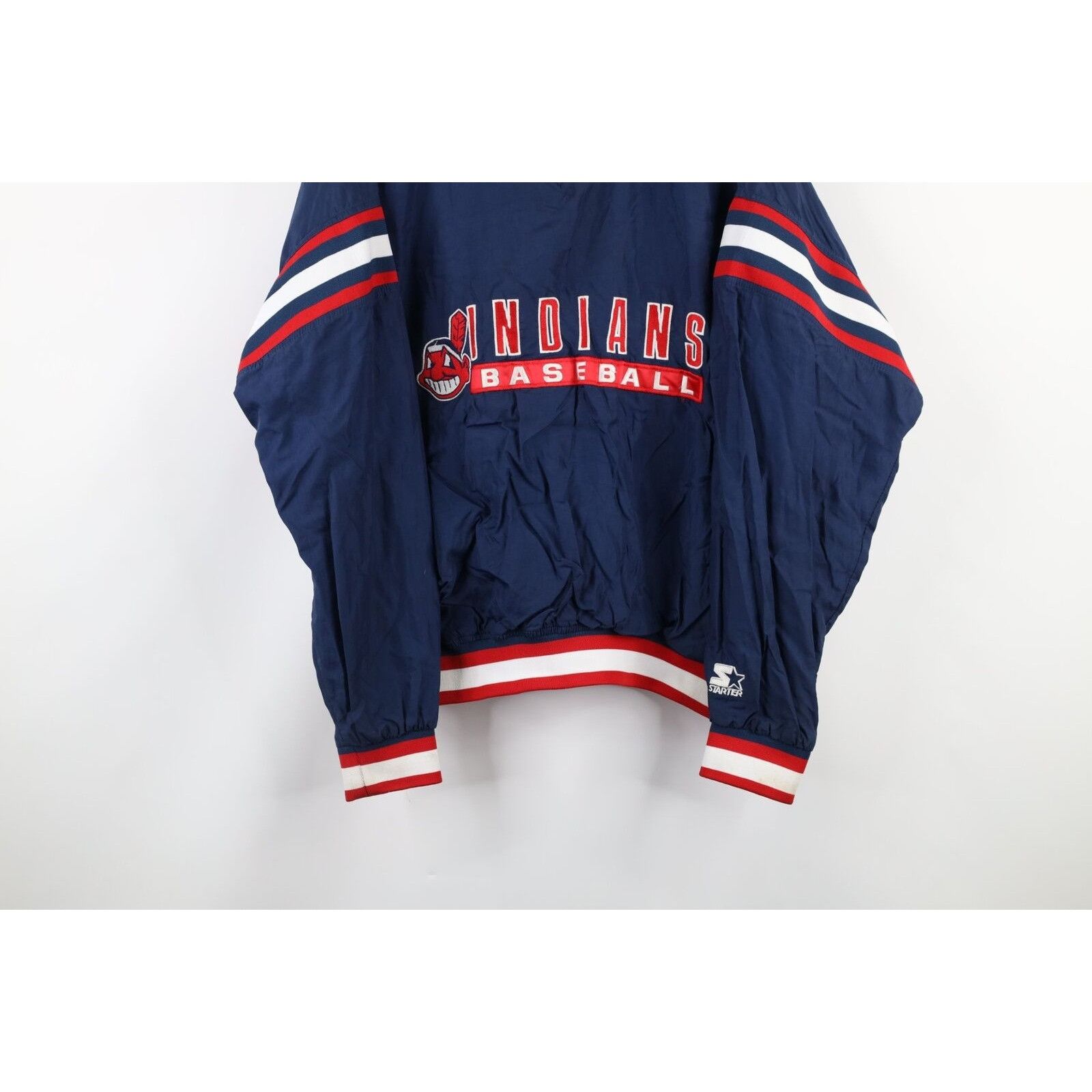 Starter × Vintage Vintage 90s Starter Chief Wahoo Cleveland Indians Jacket Size US XL / EU 56 / 4 - 3 Thumbnail