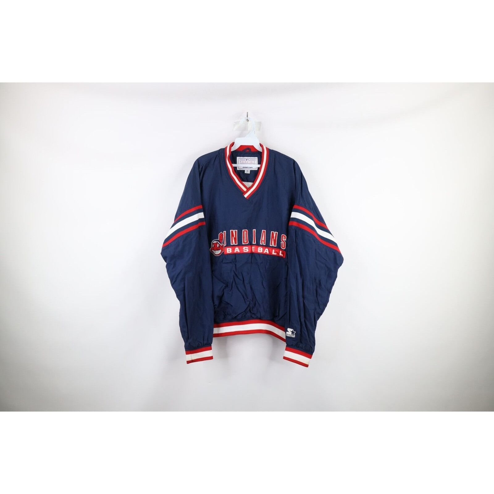 Starter × Vintage Vintage 90s Starter Chief Wahoo Cleveland Indians Jacket Size US XL / EU 56 / 4 - 1 Thumbnail