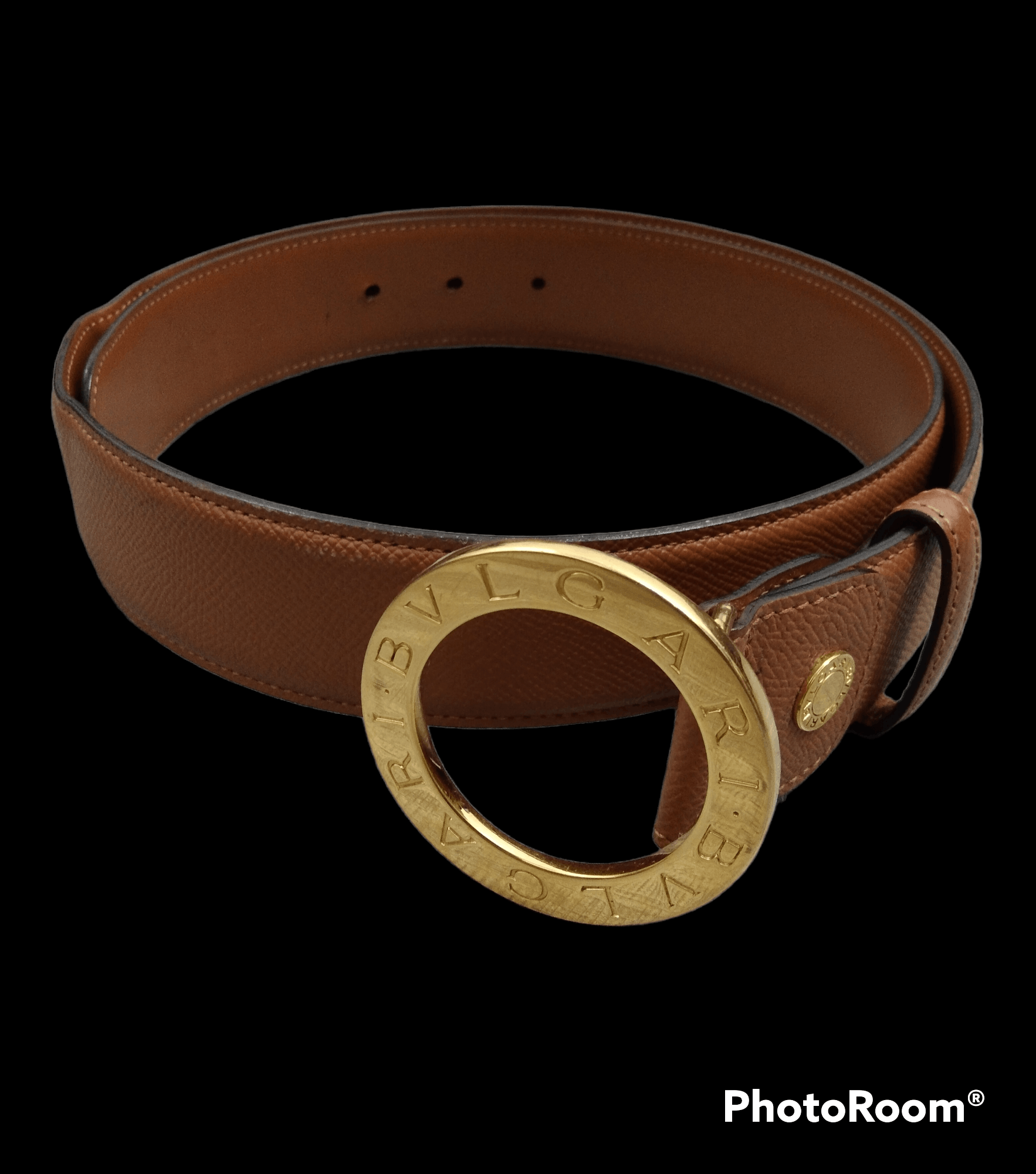 BVLGARI MADE IN ITALY LEATHER BELT