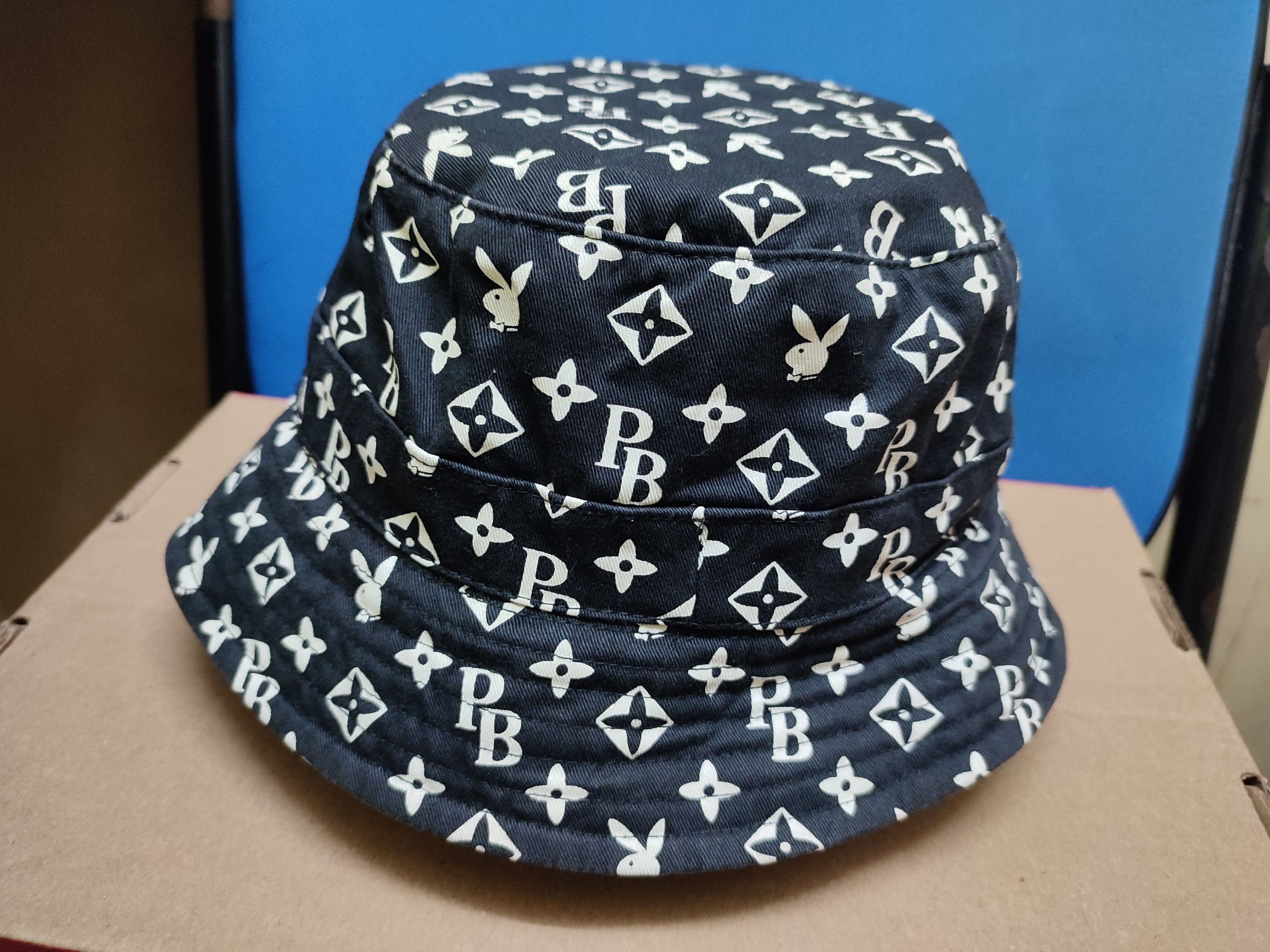 Almost Like New - Playboy, Japan “LV Inspired” Monogram Bucket Hat