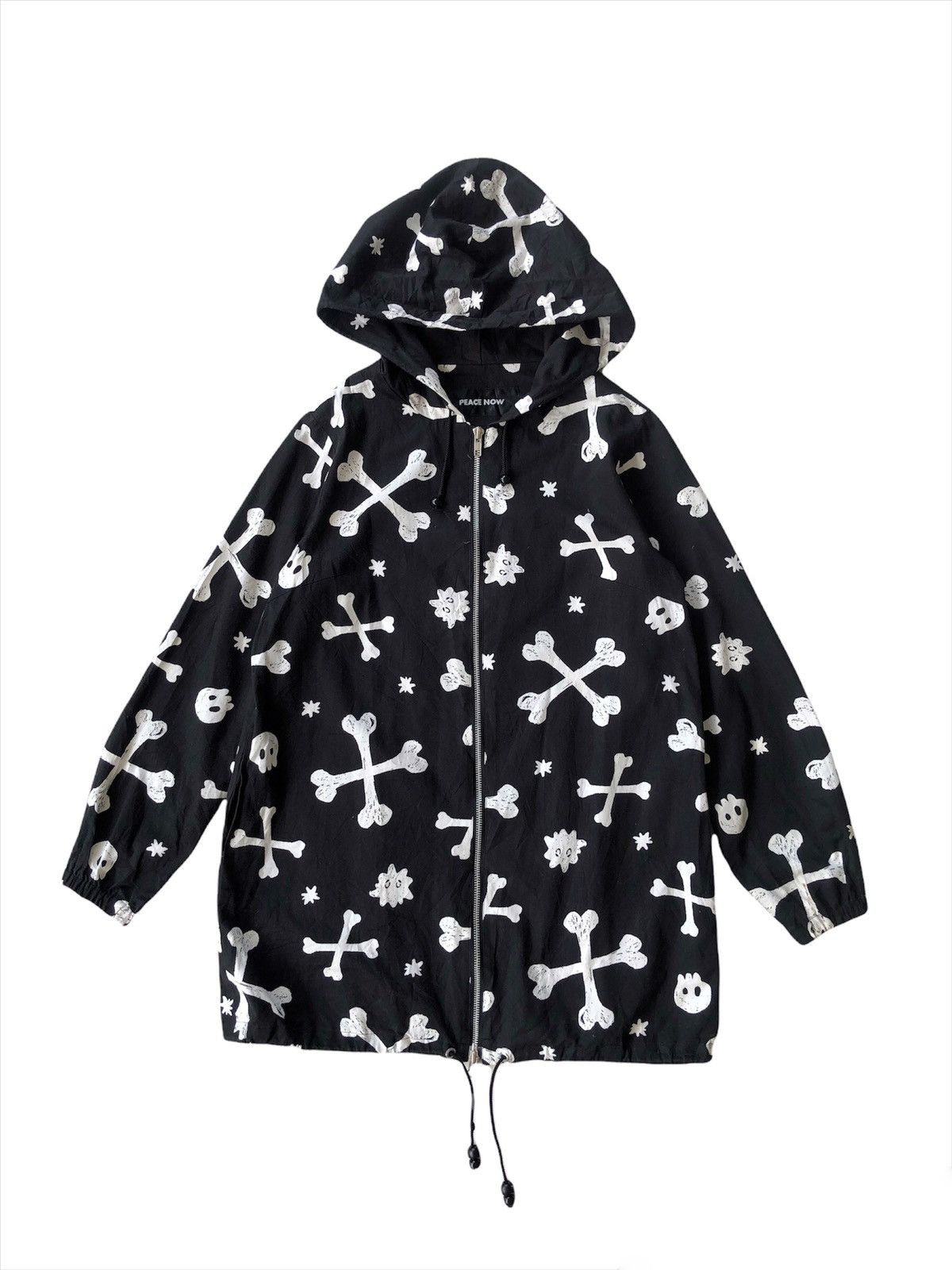BERNINGS SHO SICK🔥Peace Now 🇯🇵 Skeleton ☠️ Jacquard Drawstring Parka Size US M / EU 48-50 / 2 - 1 Thumbnail