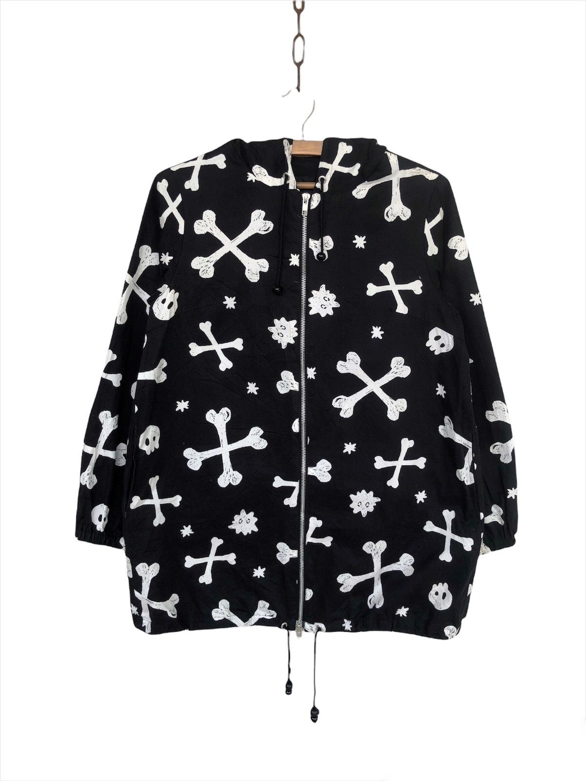 BERNINGS SHO SICK🔥Peace Now 🇯🇵 Skeleton ☠️ Jacquard Drawstring Parka Size US M / EU 48-50 / 2 - 2 Thumbnail