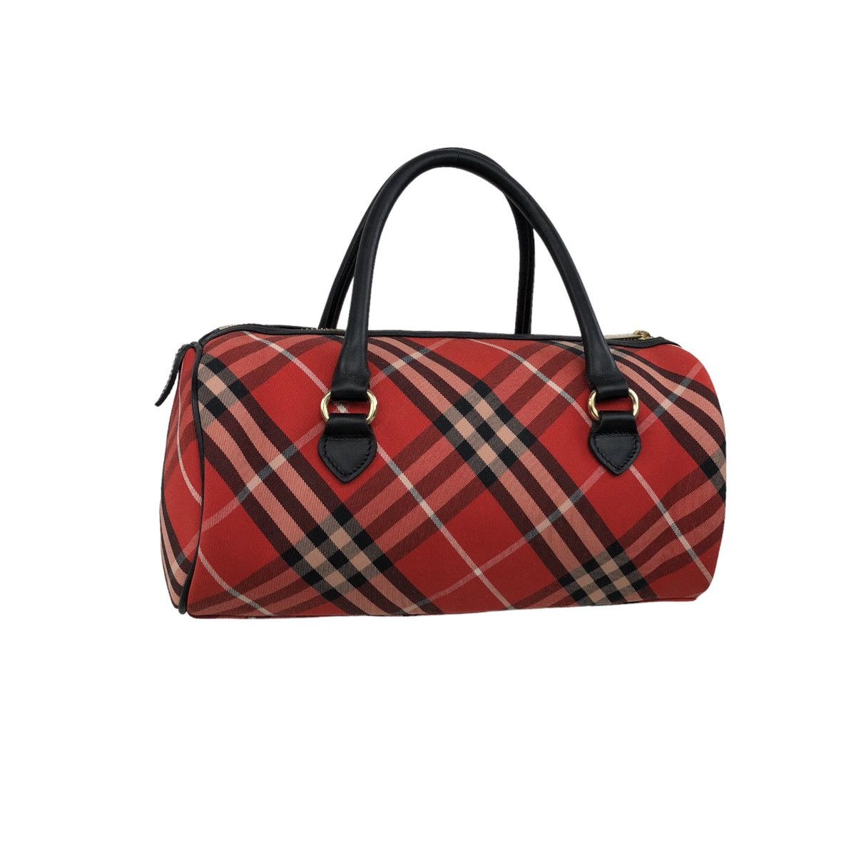 Burberry Burberry London Blue Label Checked Bowling Hand Leather Bag Size ONE SIZE - 6 Thumbnail