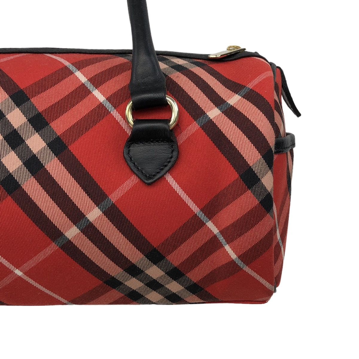 Burberry Burberry London Blue Label Checked Bowling Hand Leather Bag Size ONE SIZE - 5 Thumbnail