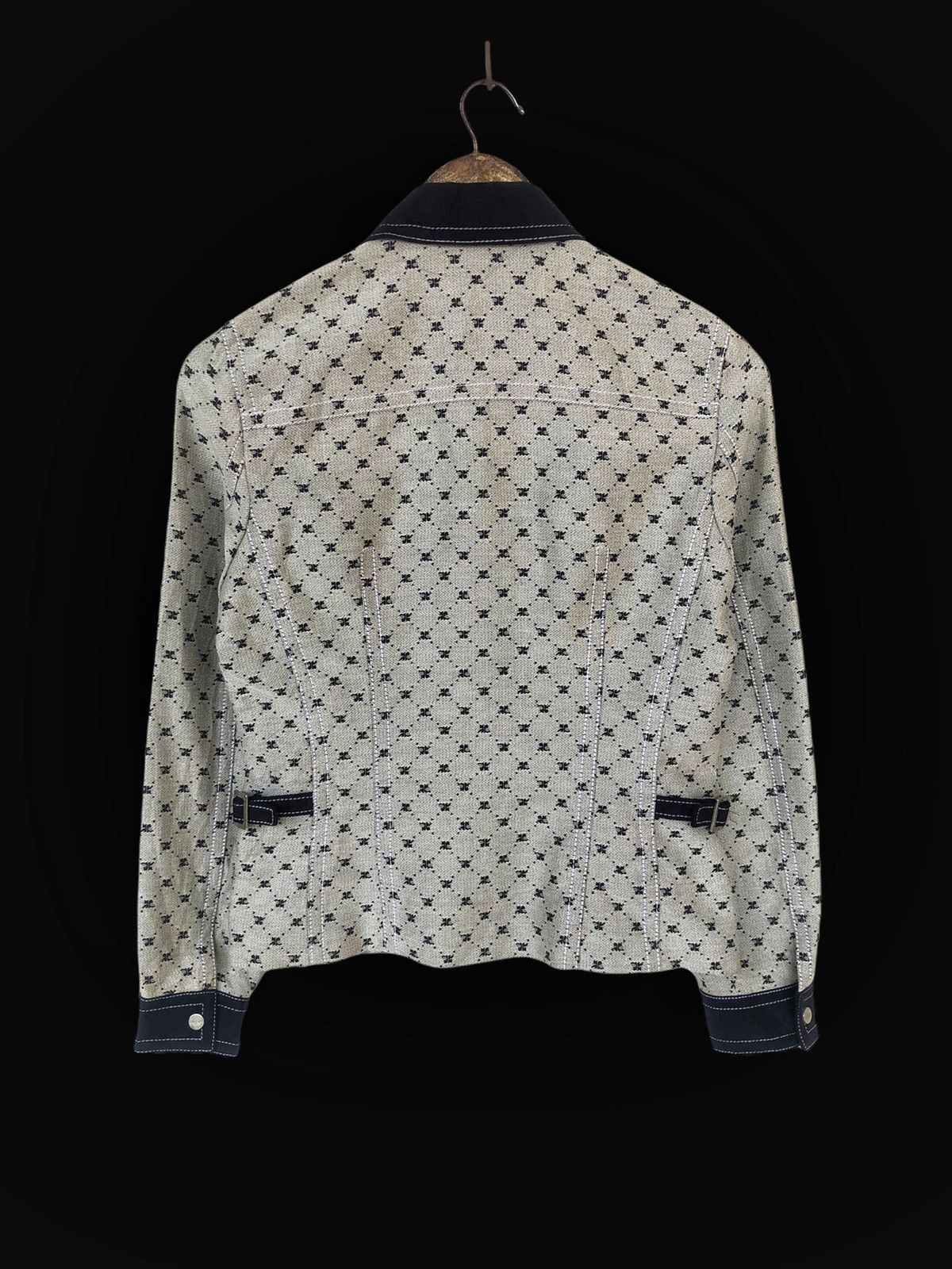 Courreges SICK🔥80s Courreges 🇮🇹 Monograms Jacquard Button Jacket Size US S / EU 44-46 / 1 - 3 Thumbnail