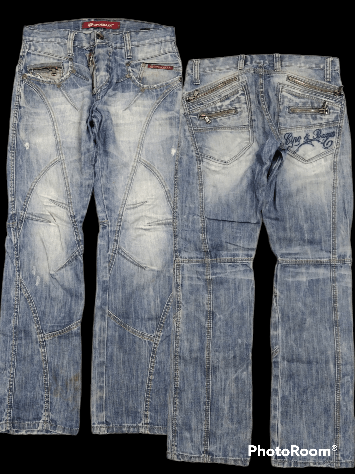 Japanese Brand SICK RECONSTRUCTED CIPO&BAX MULTIZIPPER PANTS Size US 31 - 1 Thumbnail
