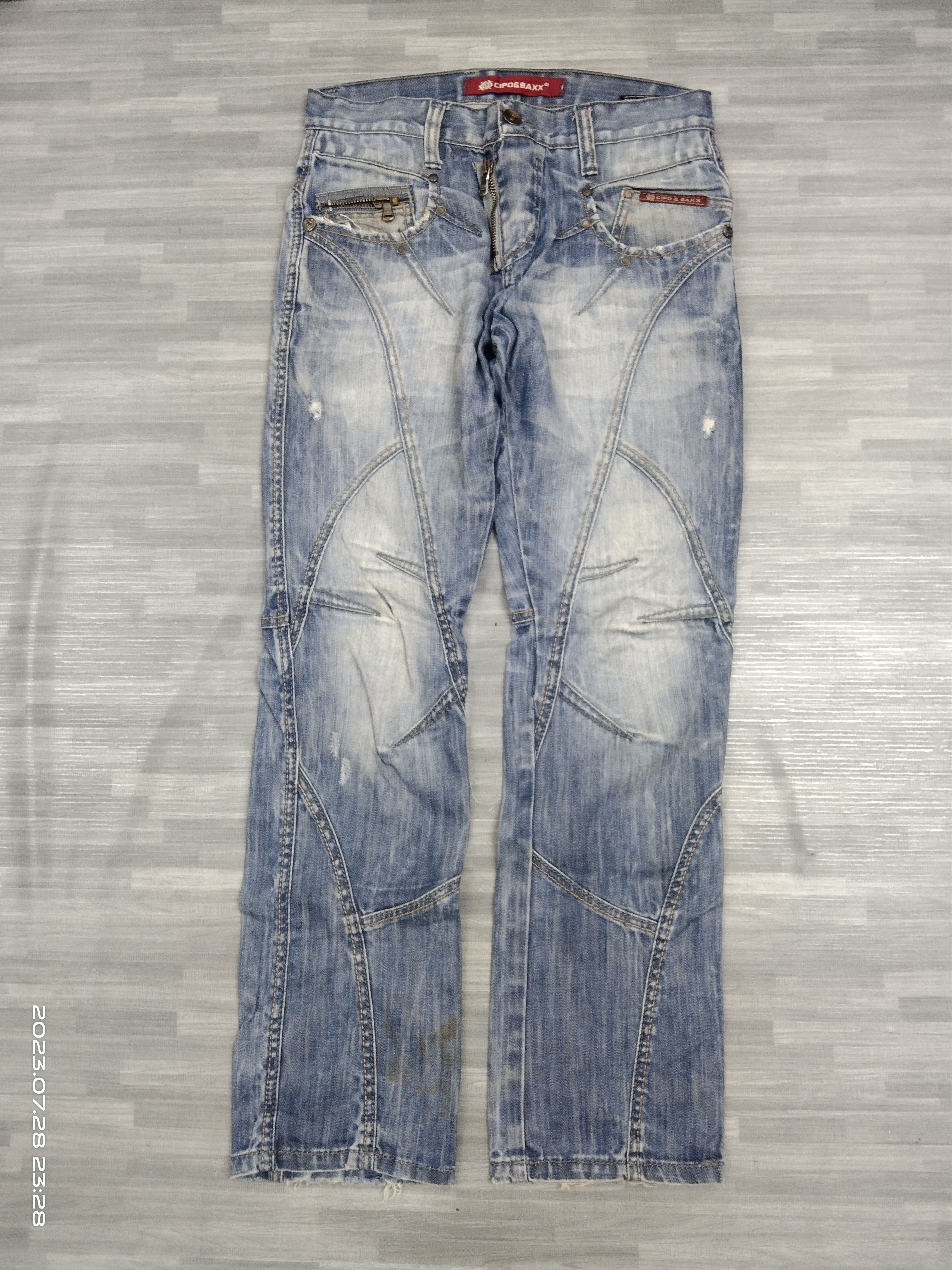 Japanese Brand SICK RECONSTRUCTED CIPO&BAX MULTIZIPPER PANTS Size US 31 - 2 Thumbnail