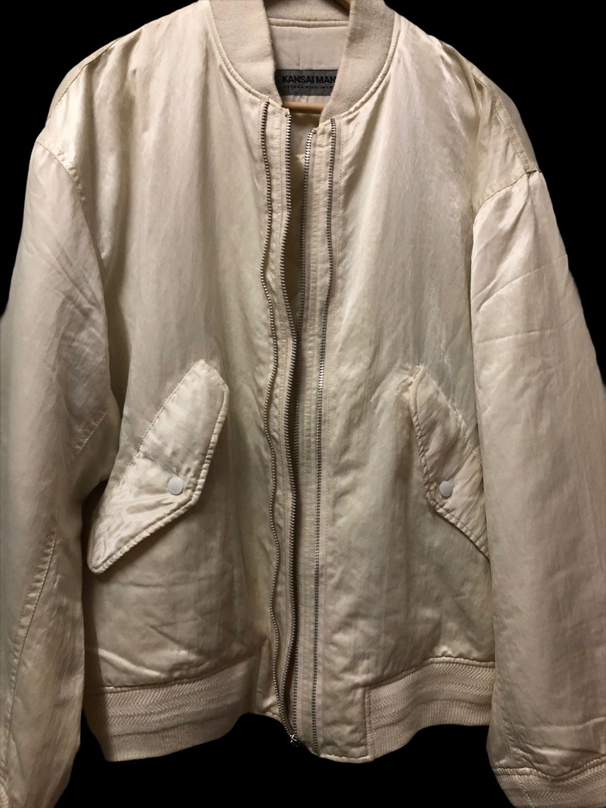 Kansai Yamamoto RARE!!! KANSAI MAN YUTAKA NISHIMURA SPELL OUT BOMBER JACKET Size US XL / EU 56 / 4 - 4 Thumbnail