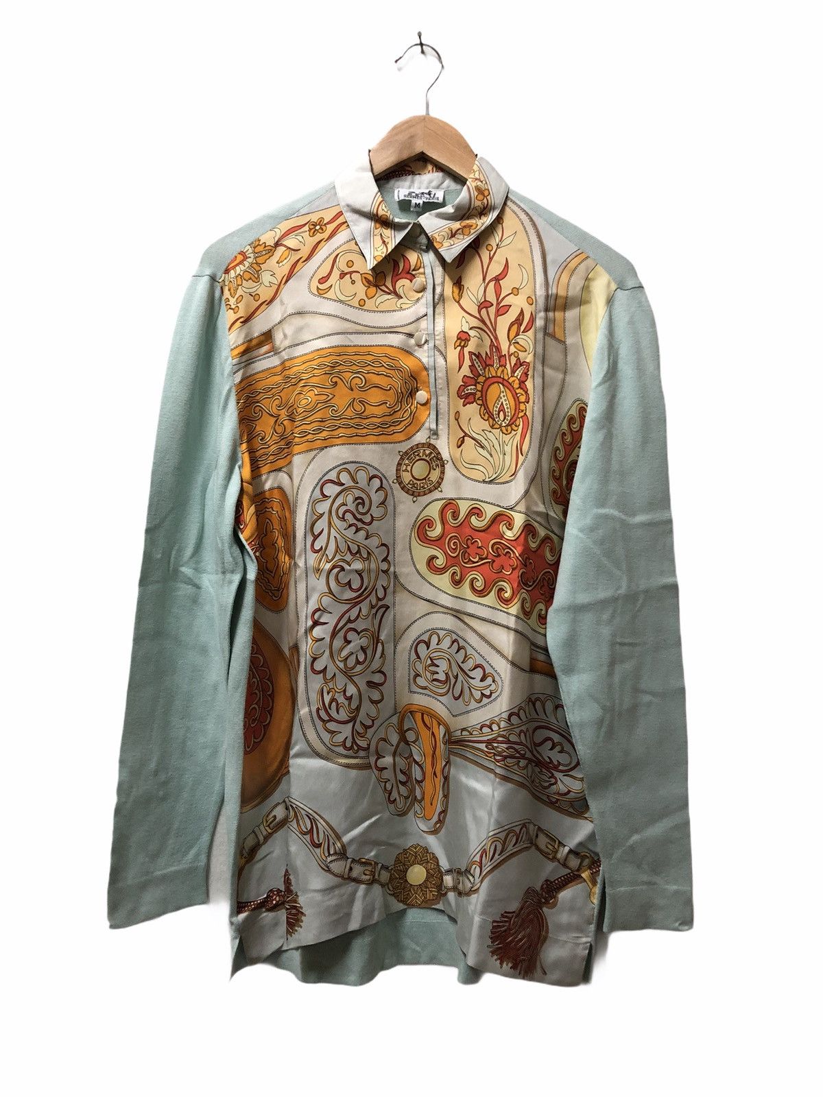 Designer × Hermes × Vintage RARE!!! HERMES PARIS FESTIVAL POLO LONG SLEEVE Size US M / EU 48-50 / 2 - 1 Thumbnail