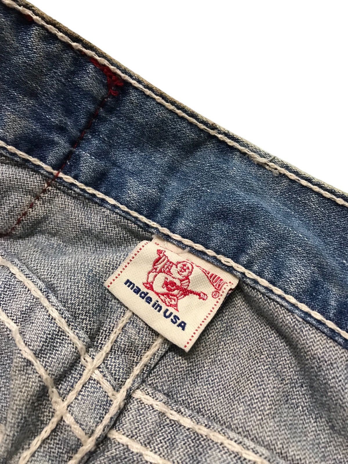 True Religion Vintage True Religion Joey Big T Distressed Flared Jeans Size US 31 - 6 Thumbnail