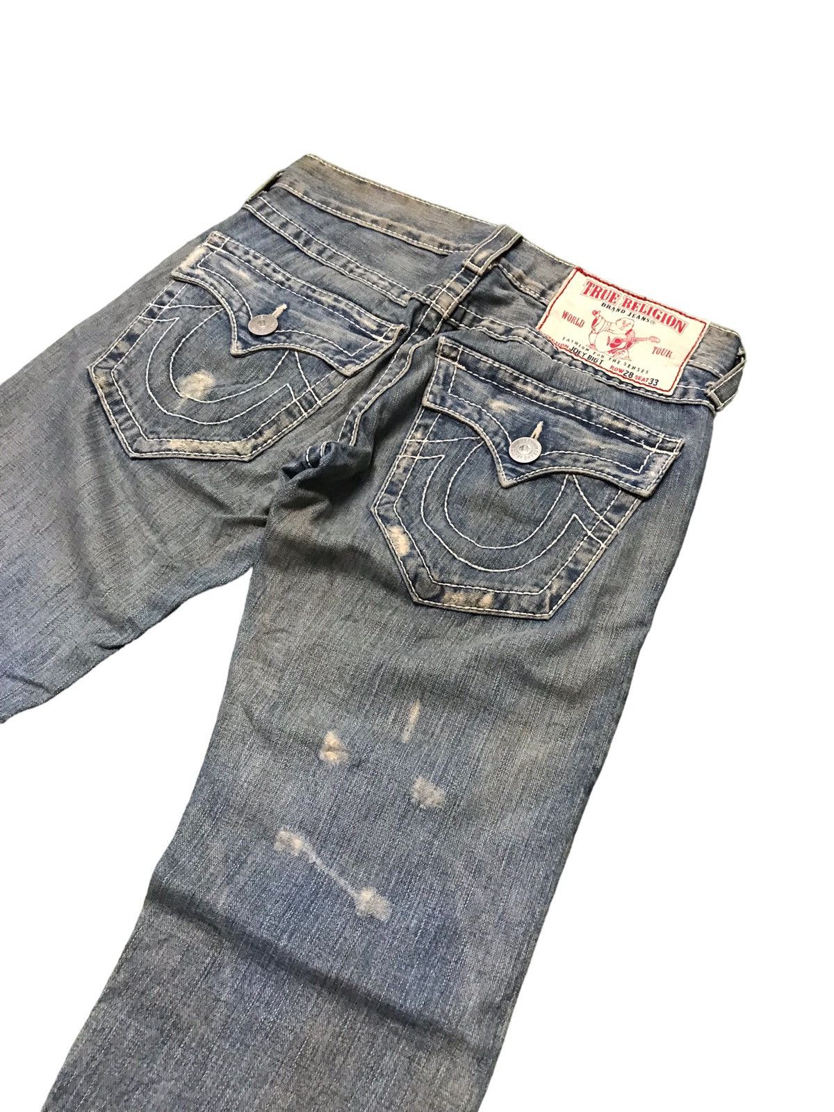 True Religion Vintage True Religion Joey Big T Distressed Flared Jeans Size US 31 - 9 Thumbnail