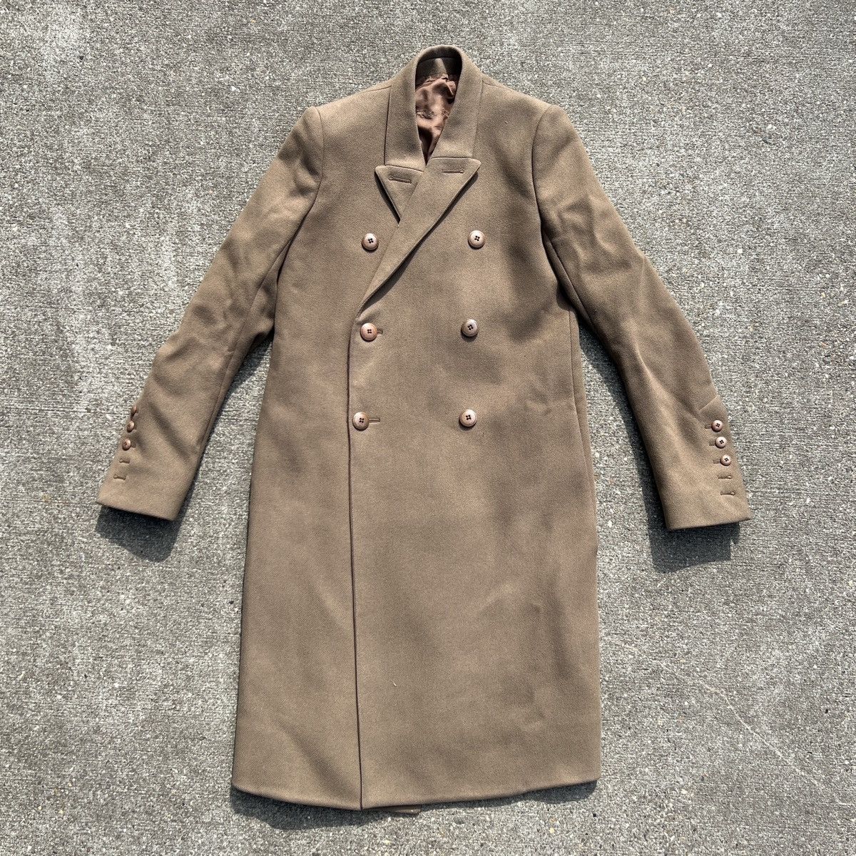 image of Rick Owens F/w 15 Wool Coat in Beige, Men's (Size Small)