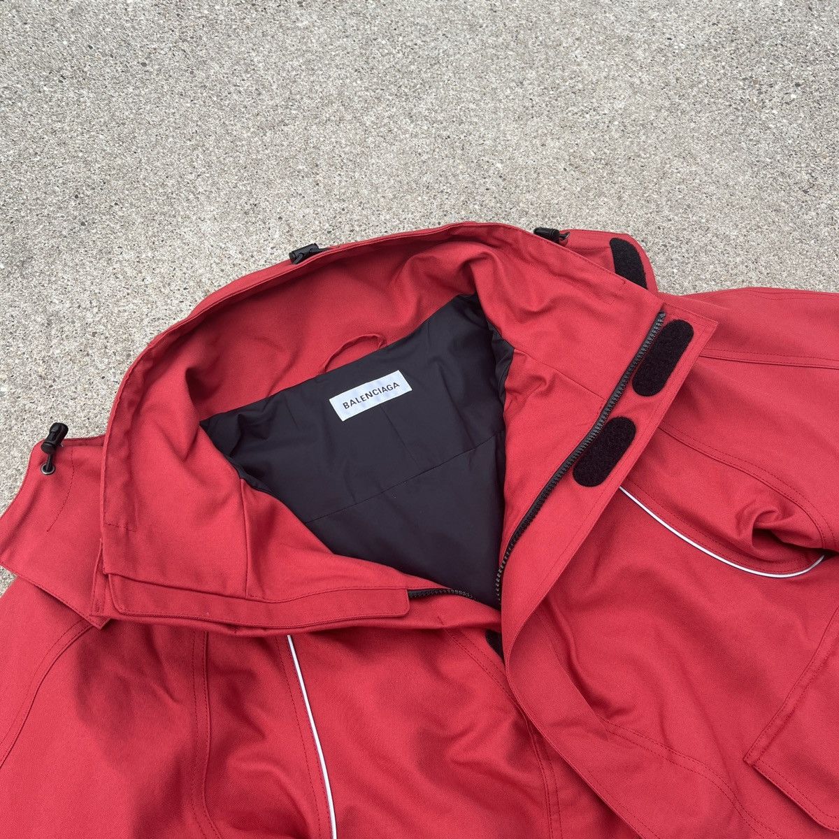 Balenciaga Balenciaga Red Swing Parka Size US S / EU 44-46 / 1 - 9 Thumbnail