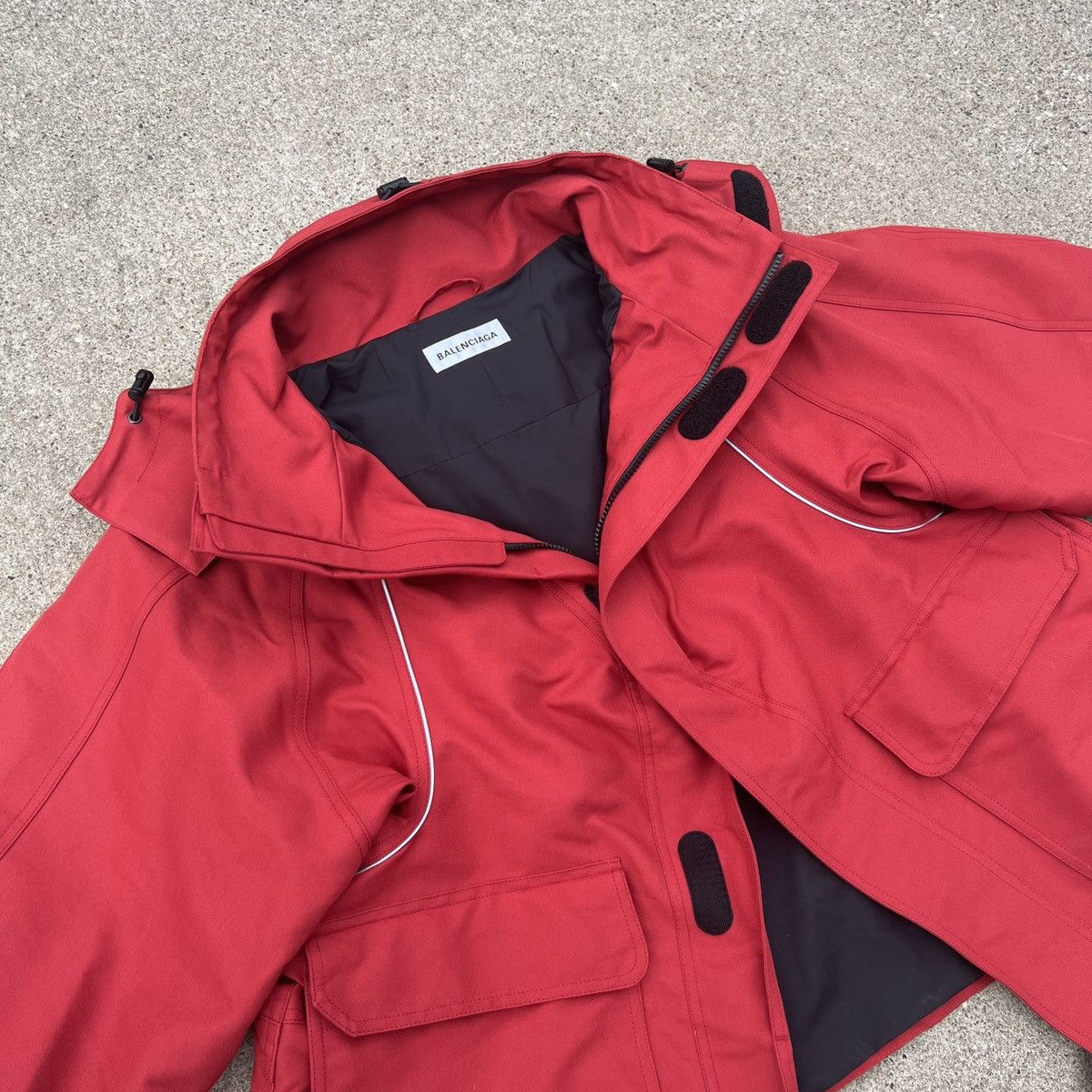 Balenciaga Balenciaga Red Swing Parka Size US S / EU 44-46 / 1 - 11 Thumbnail