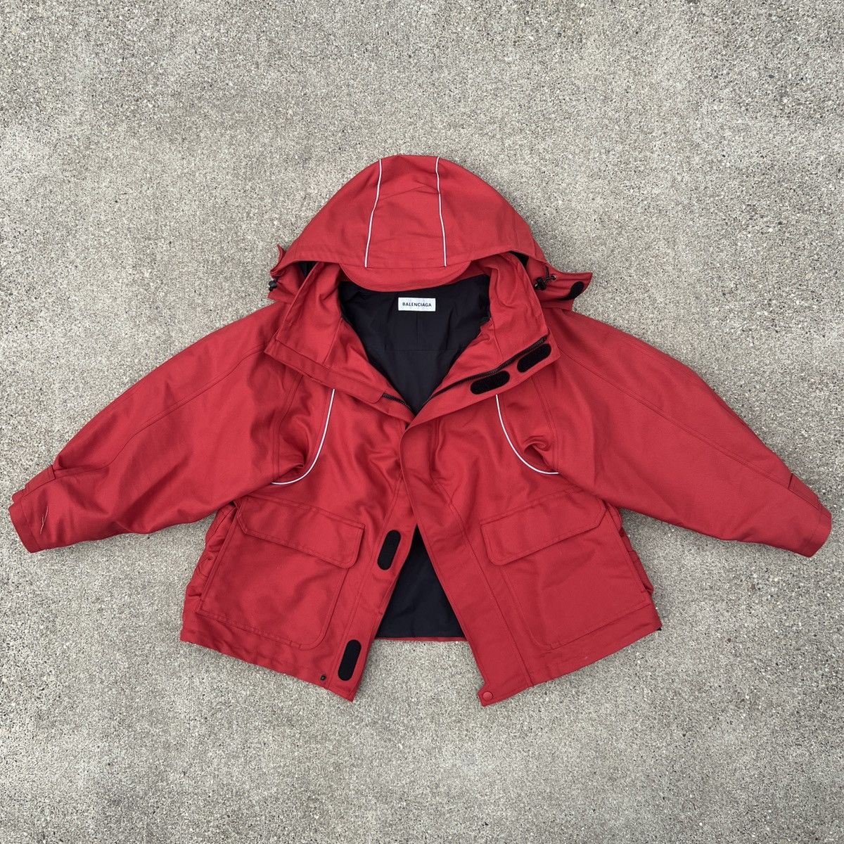 Balenciaga Balenciaga Red Swing Parka Size US S / EU 44-46 / 1 - 4 Thumbnail