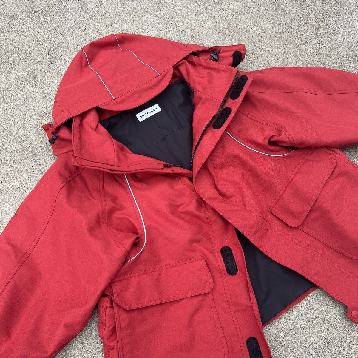 Balenciaga Balenciaga Red Swing Parka Size US S / EU 44-46 / 1 - 8 Thumbnail