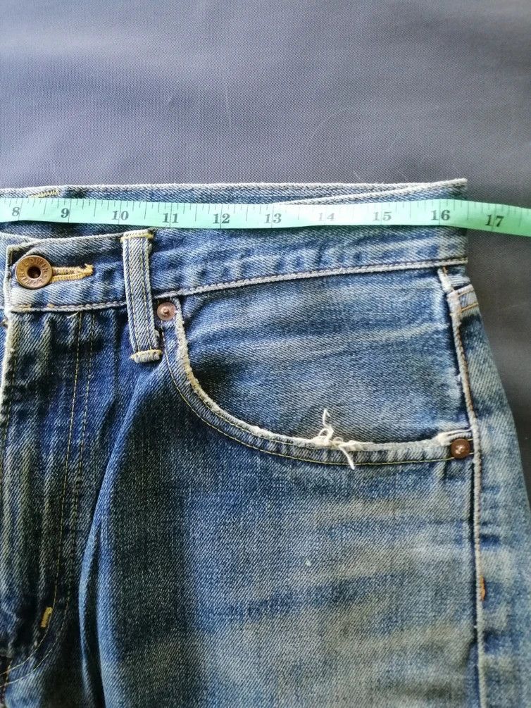 Edwin Edwin Selvedge Distressed Straight Fit Size US 33 - 7 Thumbnail