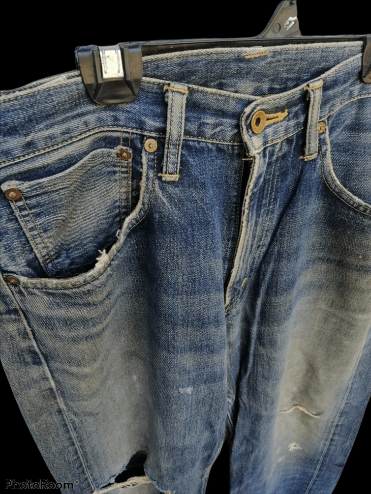 Edwin Edwin Selvedge Distressed Straight Fit Size US 33 - 2 Thumbnail