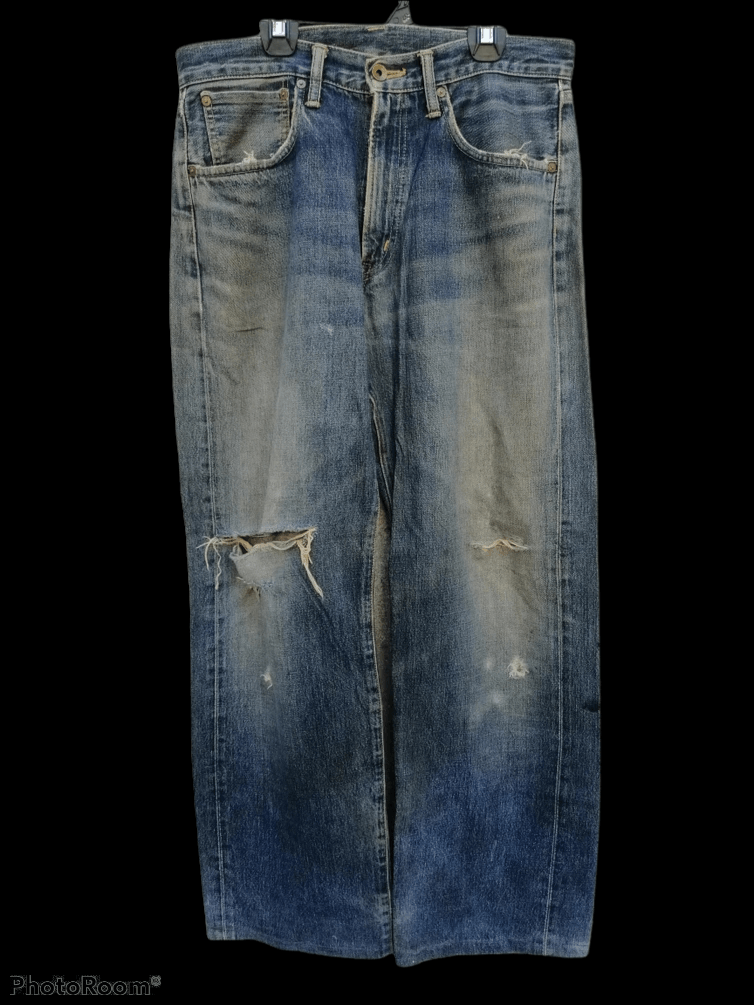 Edwin Edwin Selvedge Distressed Straight Fit Size US 33 - 1 Thumbnail