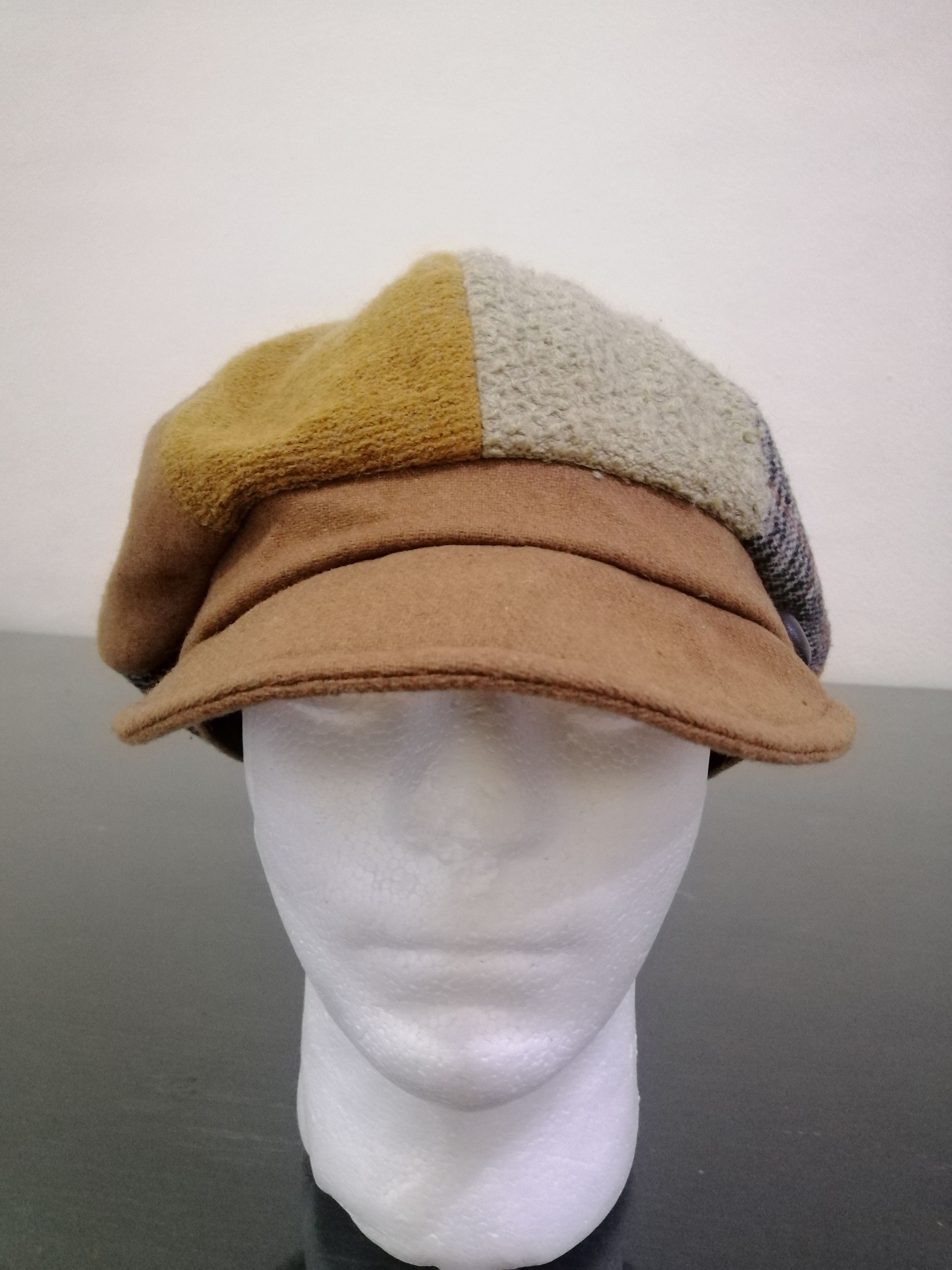 Japanese Brand hat cap color block patch work boro design Size ONE SIZE - 6 Thumbnail
