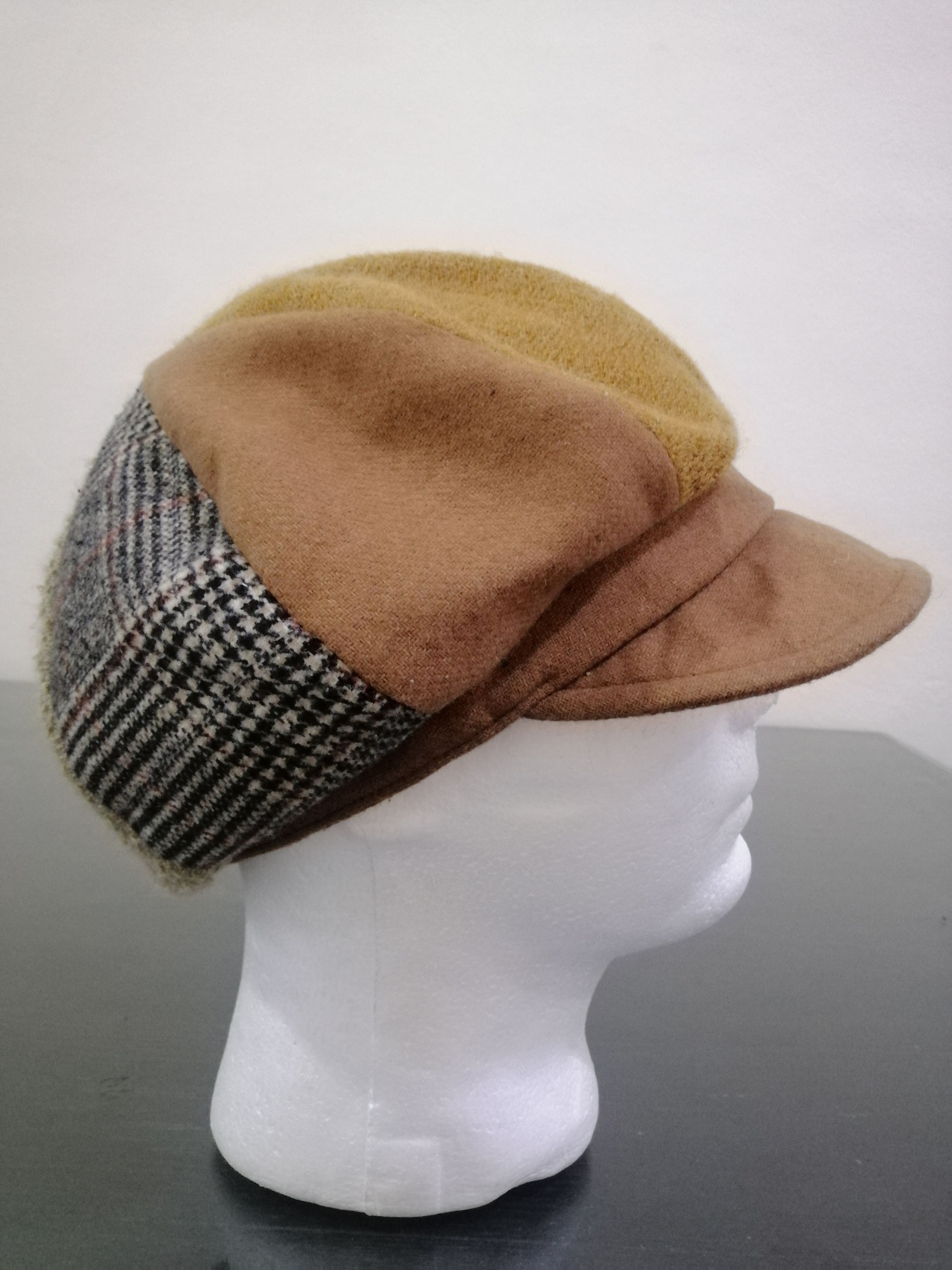 Japanese Brand hat cap color block patch work boro design Size ONE SIZE - 5 Thumbnail