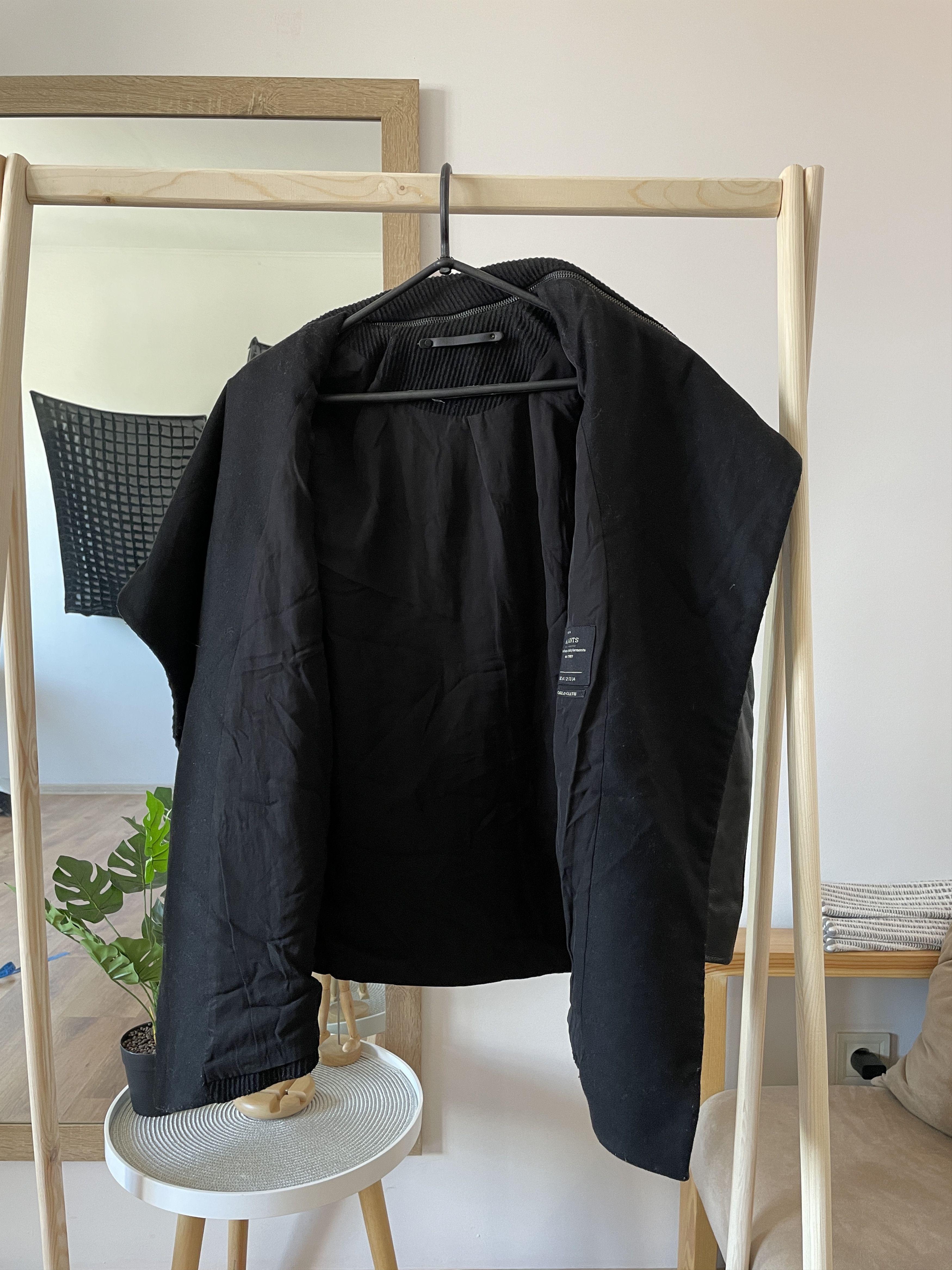 Allsaints Allsaints Leather Sleeves Womens Chai Wool Blend Jacket Size XS / US 0-2 / IT 36-38 - 4 Thumbnail