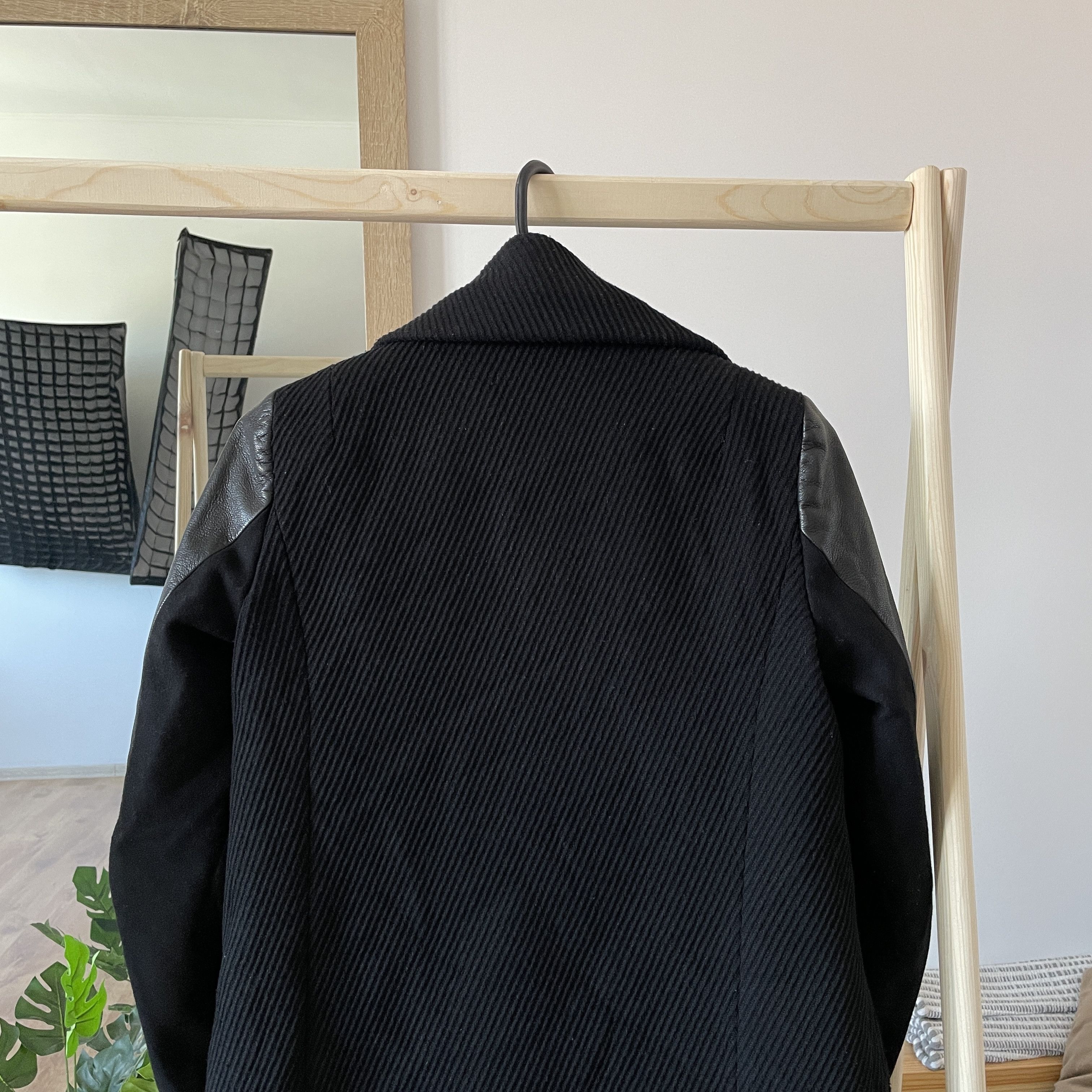 Allsaints Allsaints Leather Sleeves Womens Chai Wool Blend Jacket Size XS / US 0-2 / IT 36-38 - 10 Thumbnail