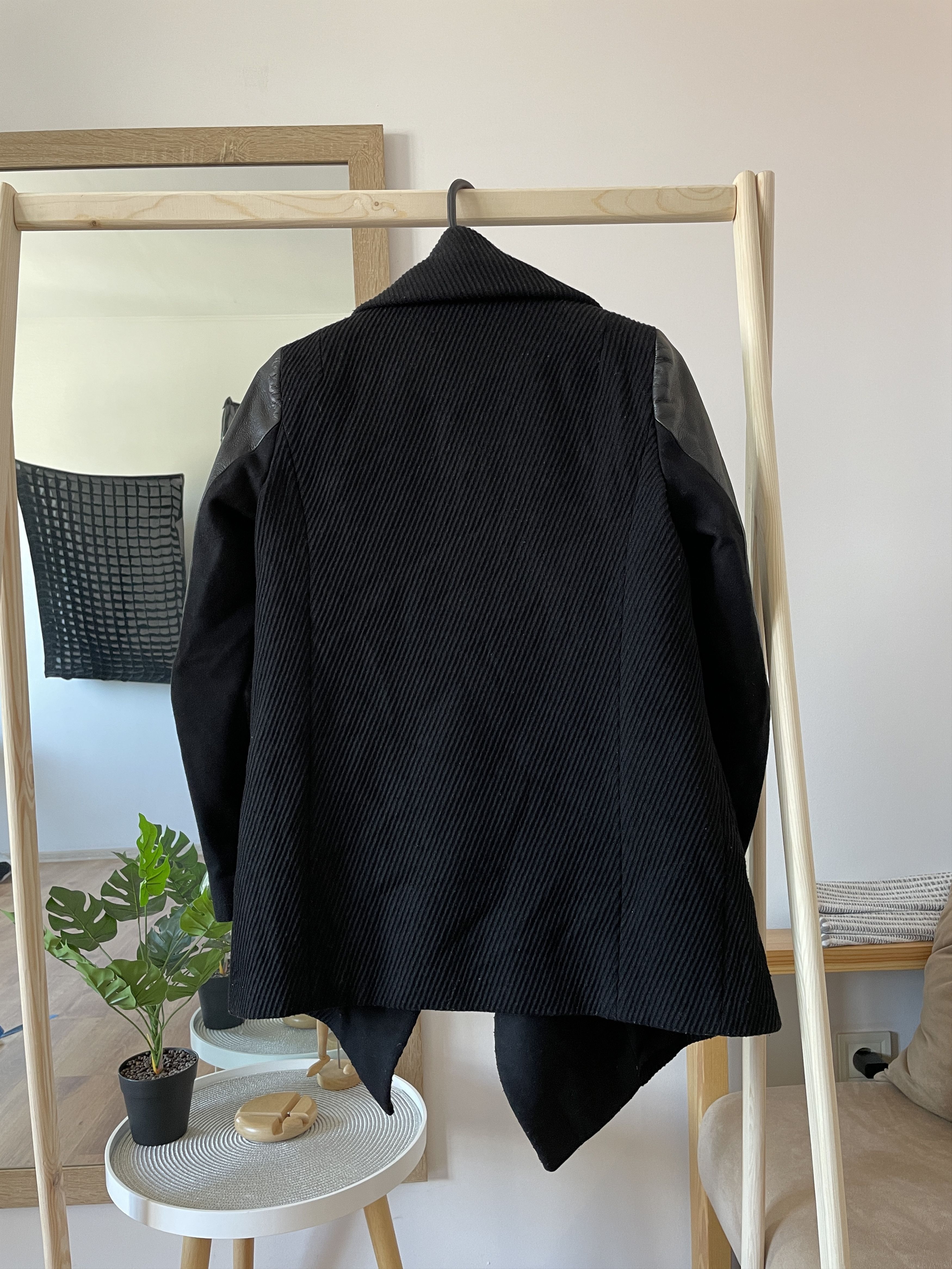 Allsaints Allsaints Leather Sleeves Womens Chai Wool Blend Jacket Size XS / US 0-2 / IT 36-38 - 3 Thumbnail