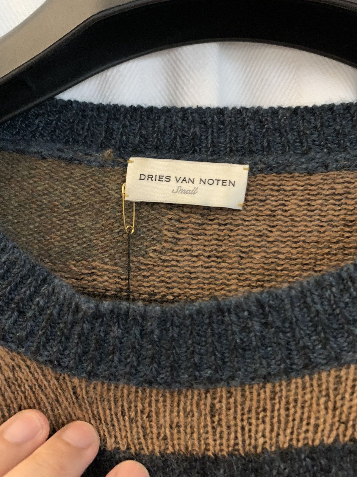 Dries Van Noten Dries Van Noten Cozy Camo Marled Intarsia Sweater Size US S / EU 44-46 / 1 - 8 Thumbnail