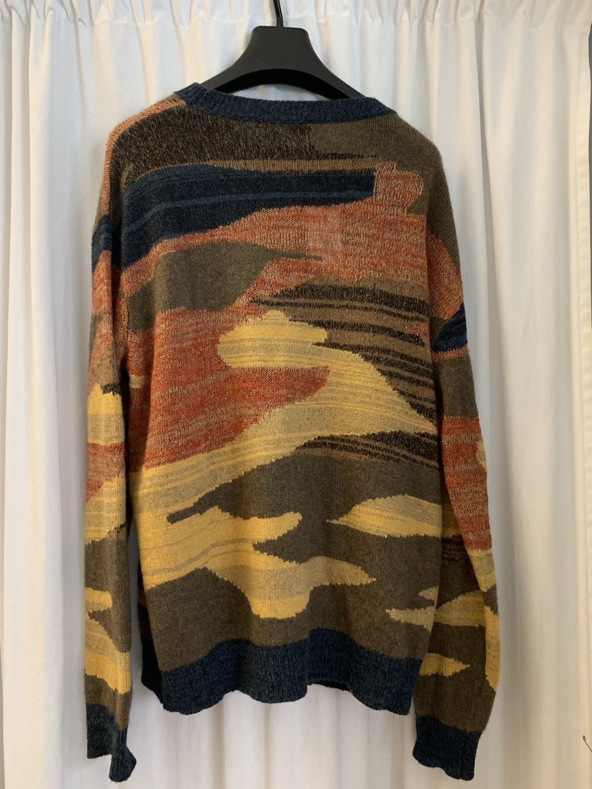Dries Van Noten Dries Van Noten Cozy Camo Marled Intarsia Sweater Size US S / EU 44-46 / 1 - 2 Thumbnail