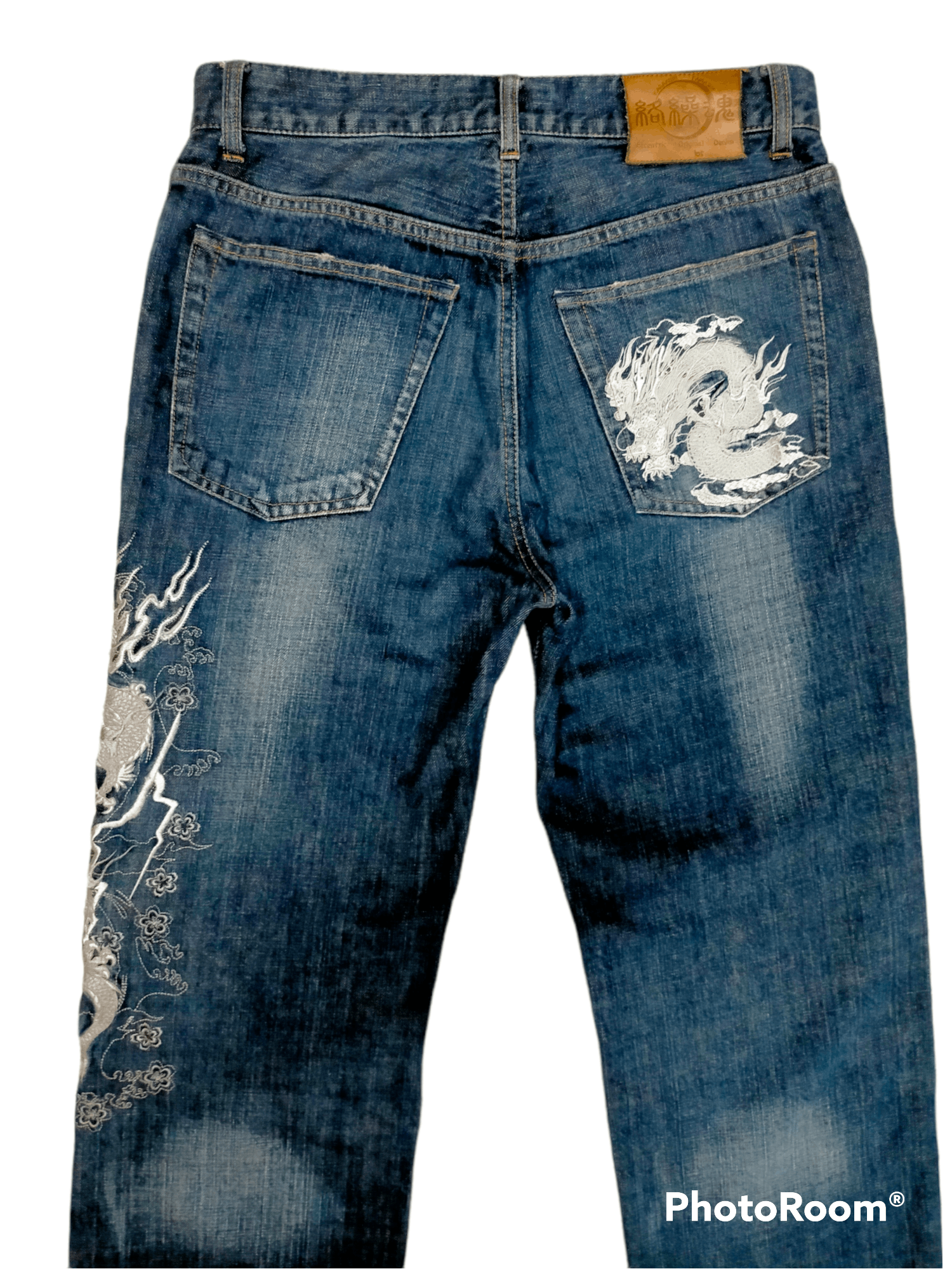 Japanese Brand Vintage karakuri Tamashi Embroidered jeans Size US 32 / EU 48 - 5 Thumbnail