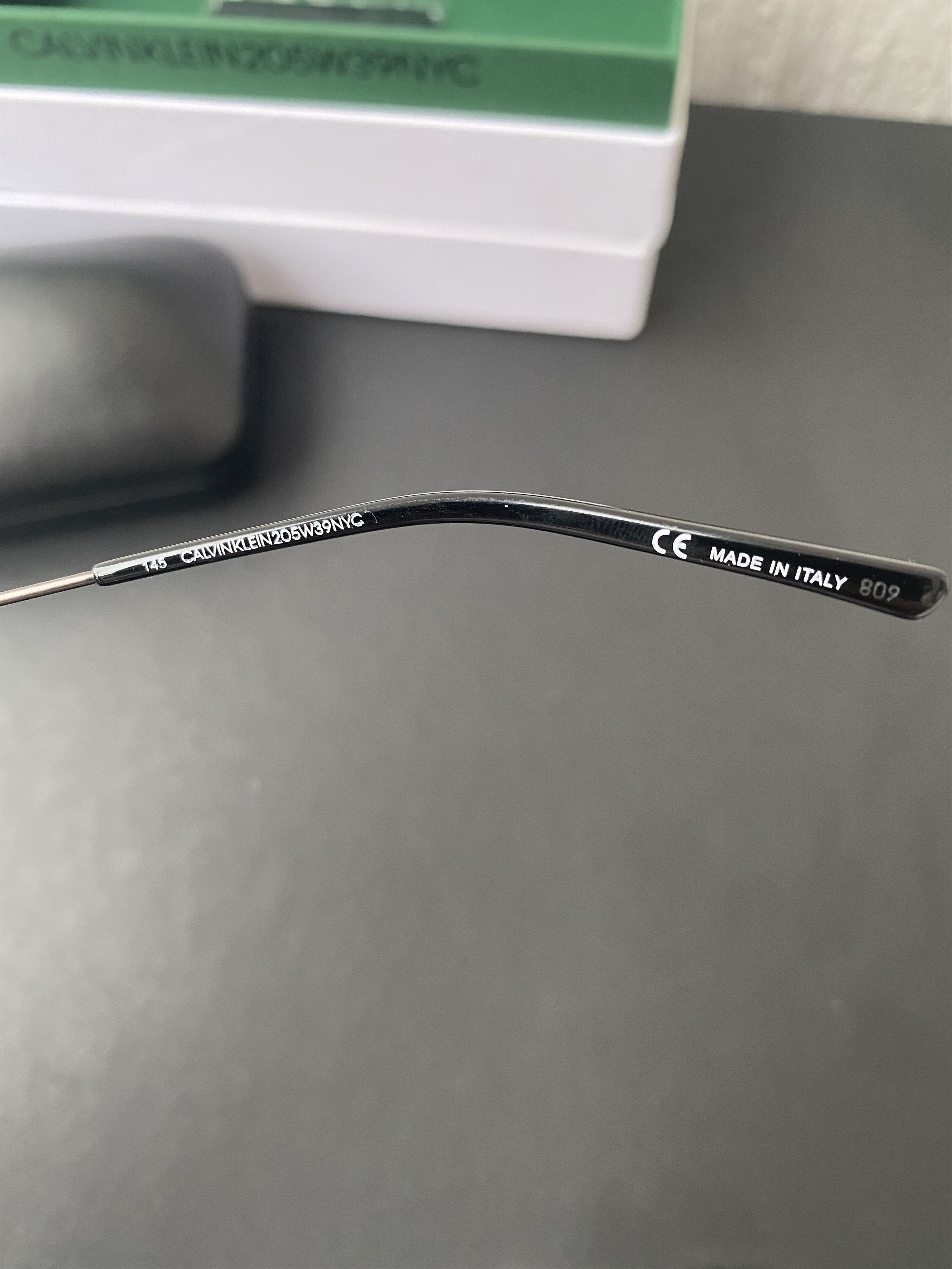 Calvin Klein 205W39NYC BNWT rims logo titanium sunglasses Size ONE SIZE - 4 Thumbnail