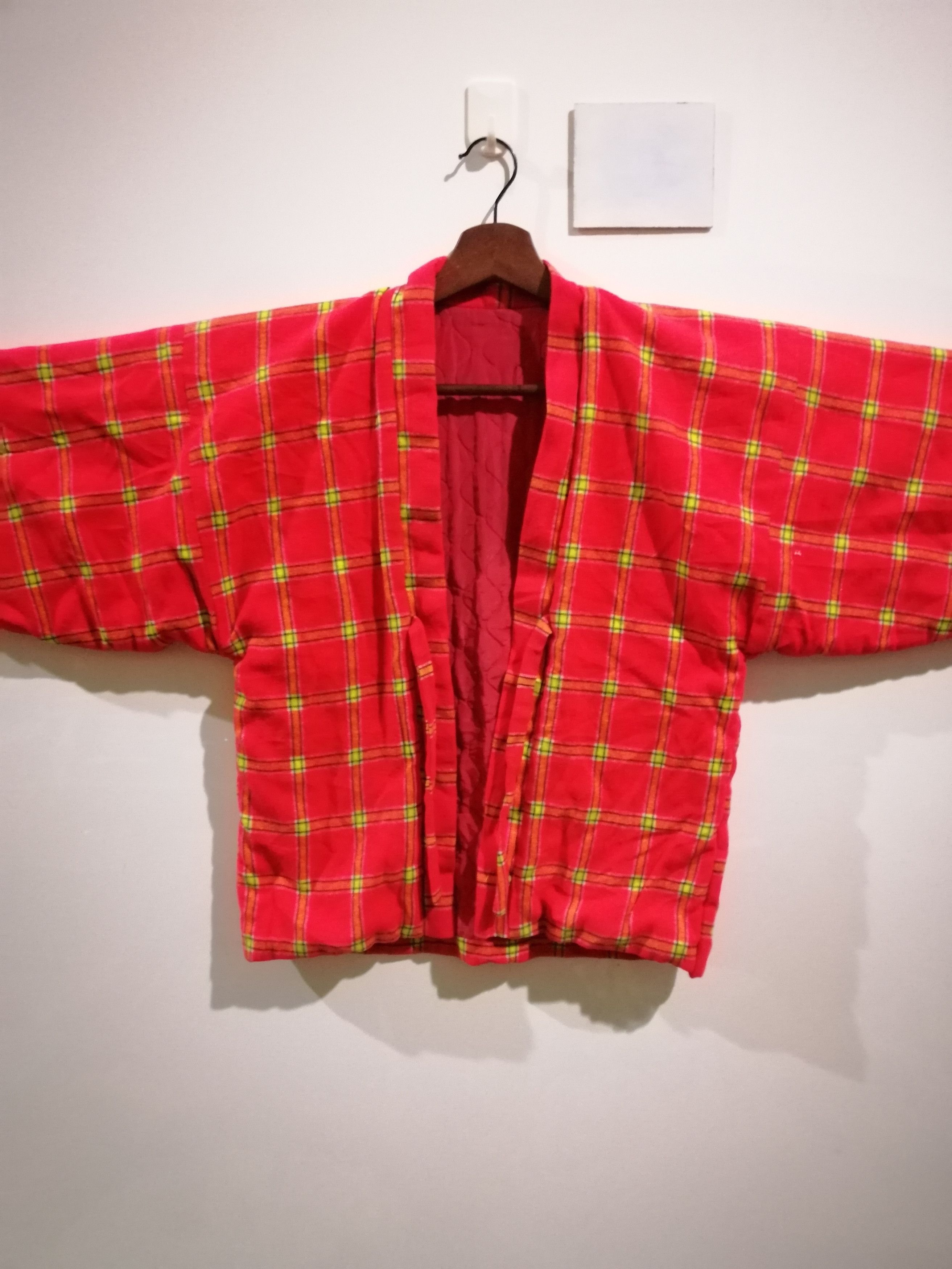 Japanese Brand Vintage plaid noragi haori hanten jinbei cardigan jacket j5 Size US S / EU 44-46 / 1 - 1 Thumbnail