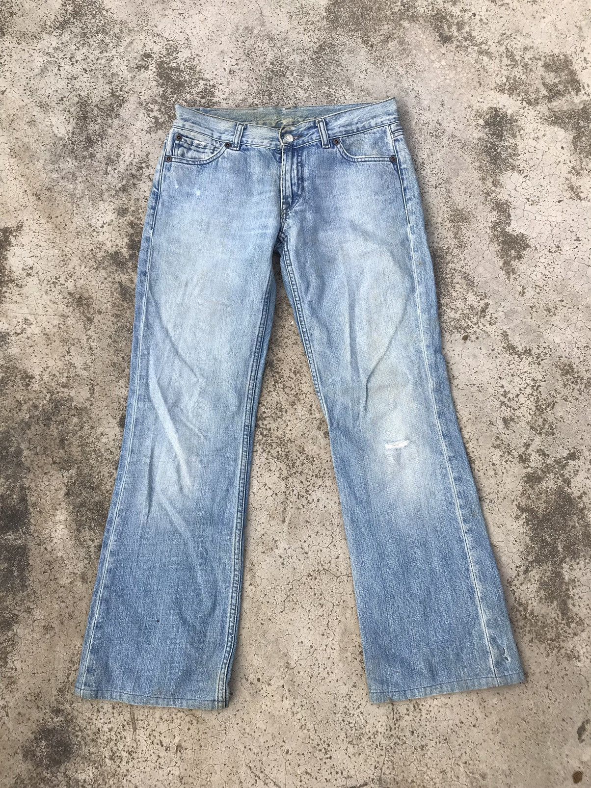 Y-3 Distressed Yohji Yamamoto Y-3 Flared Bootcut Jeans Size US 29 - 2 Thumbnail