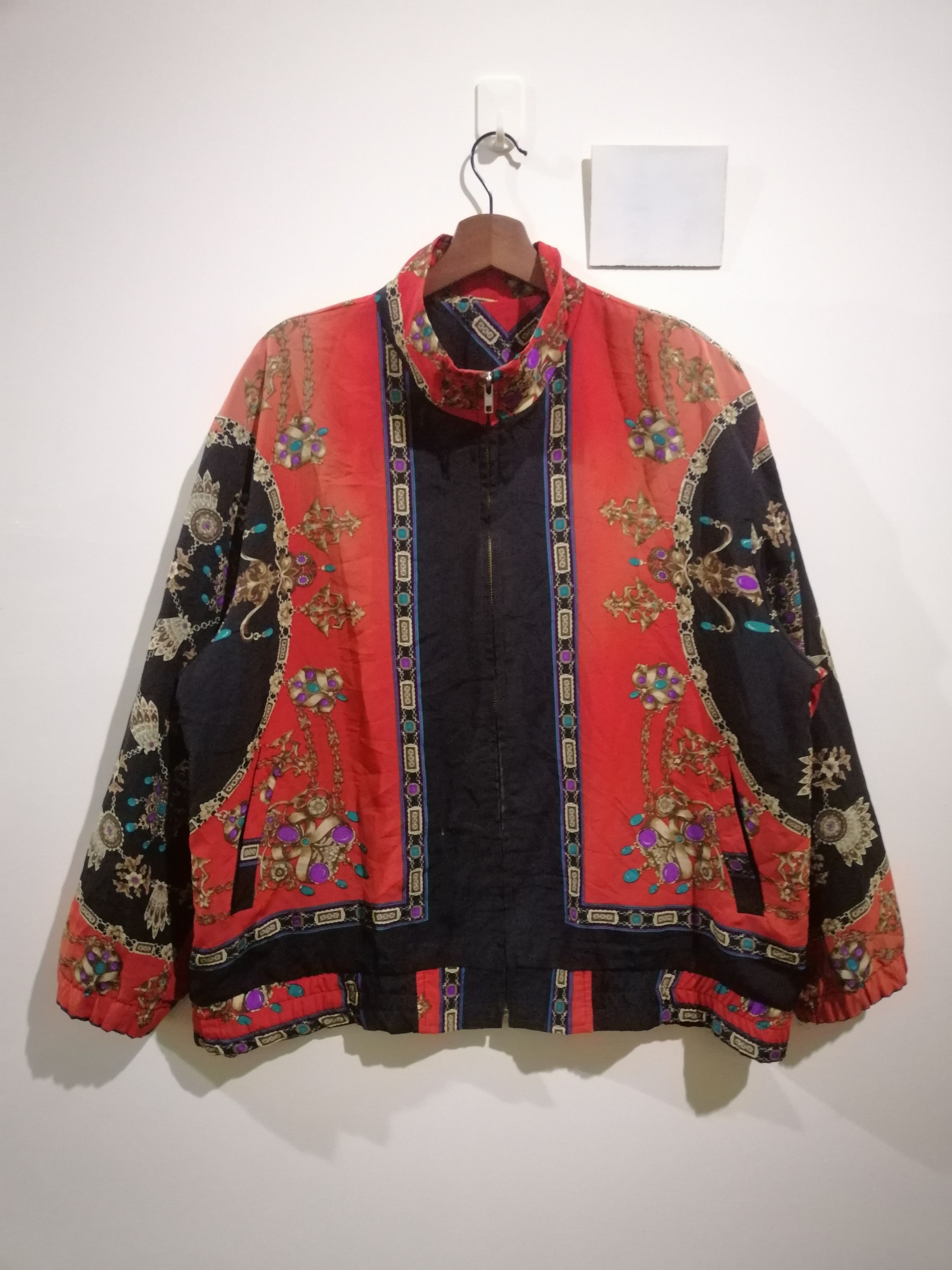 Designer × Vintage Paisley royalist design zip up silk jacket size L XL J3 Size US L / EU 52-54 / 3 - 1 Thumbnail