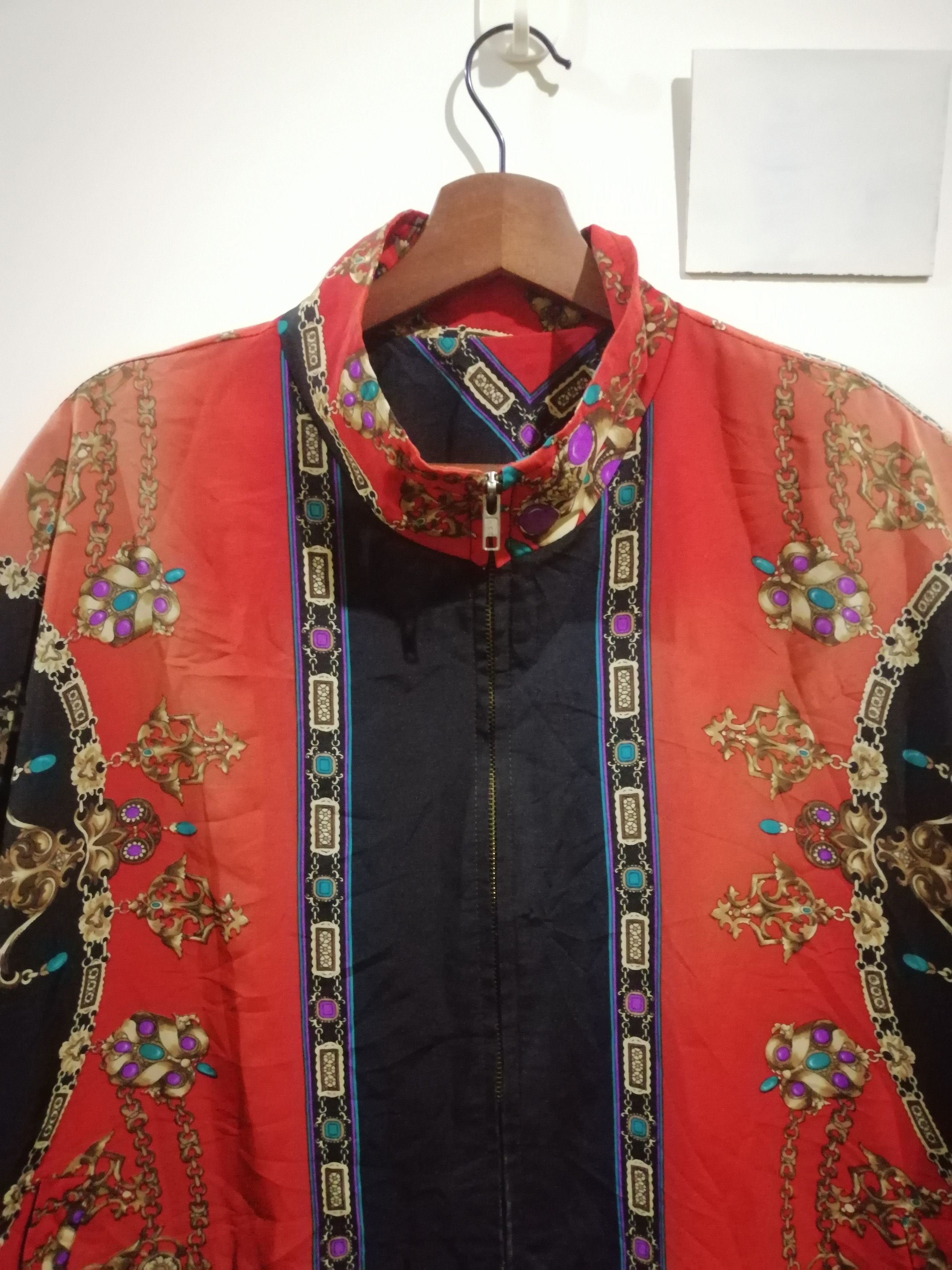 Designer × Vintage Paisley royalist design zip up silk jacket size L XL J3 Size US L / EU 52-54 / 3 - 2 Thumbnail