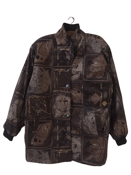 image of Art Sophiscated Natural Full Print Jacket in Brown, Men's (Size Large)