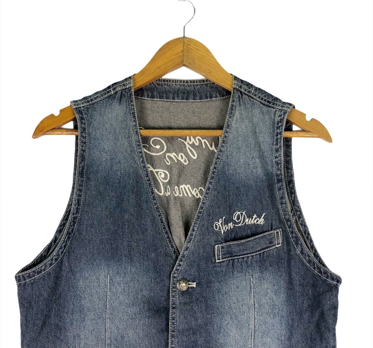 Von Dutch ⚡️VON DUTCH Jeans Indigo Vest Button Size US M / EU 48-50 / 2 - 3 Thumbnail