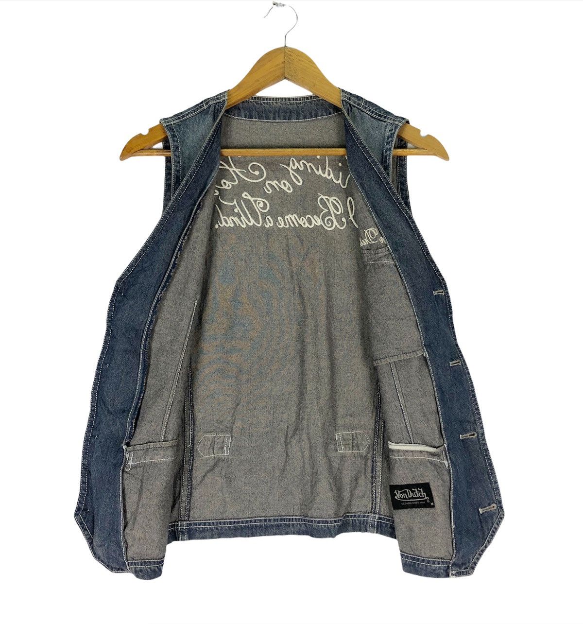 Von Dutch ⚡️VON DUTCH Jeans Indigo Vest Button Size US M / EU 48-50 / 2 - 9 Thumbnail