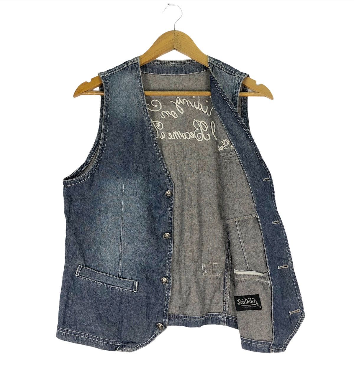 Von Dutch ⚡️VON DUTCH Jeans Indigo Vest Button Size US M / EU 48-50 / 2 - 1 Thumbnail