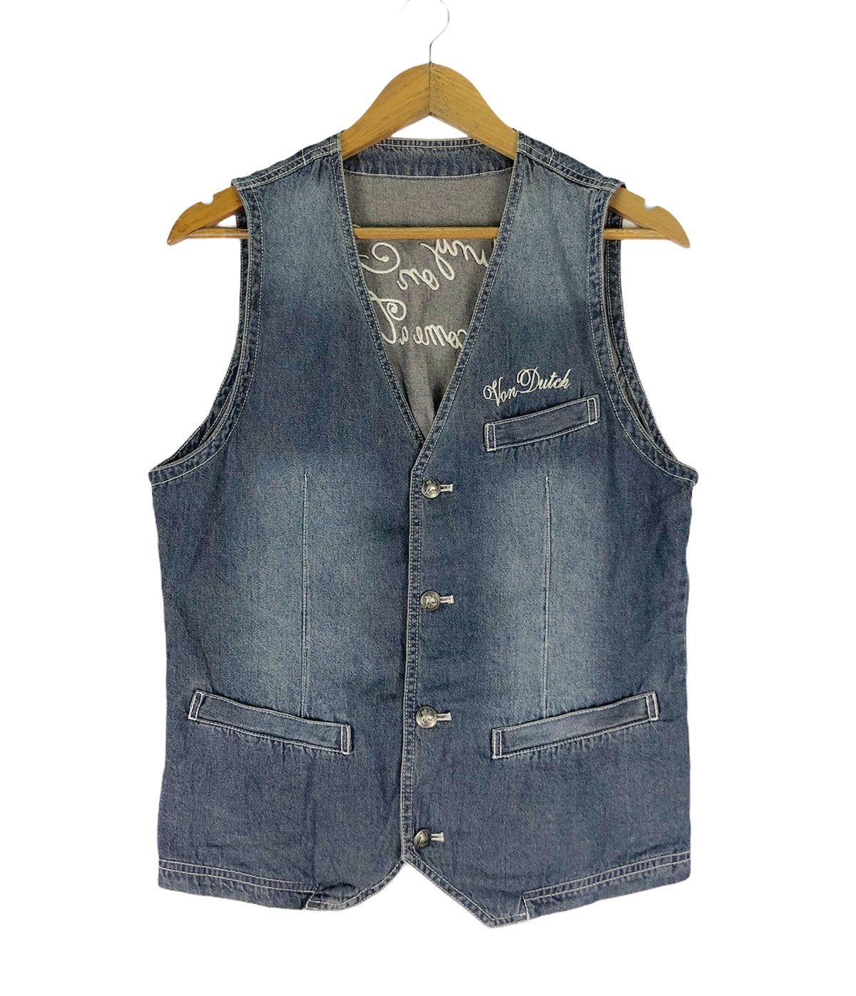 Von Dutch ⚡️VON DUTCH Jeans Indigo Vest Button Size US M / EU 48-50 / 2 - 2 Thumbnail