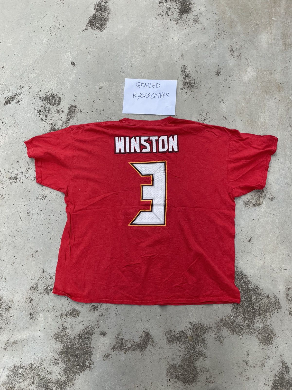 Majestic × NFL BUCCANEERS FOOTBALL NO 3 TEE Size US XXL / EU 58 / 5 - 2 Thumbnail