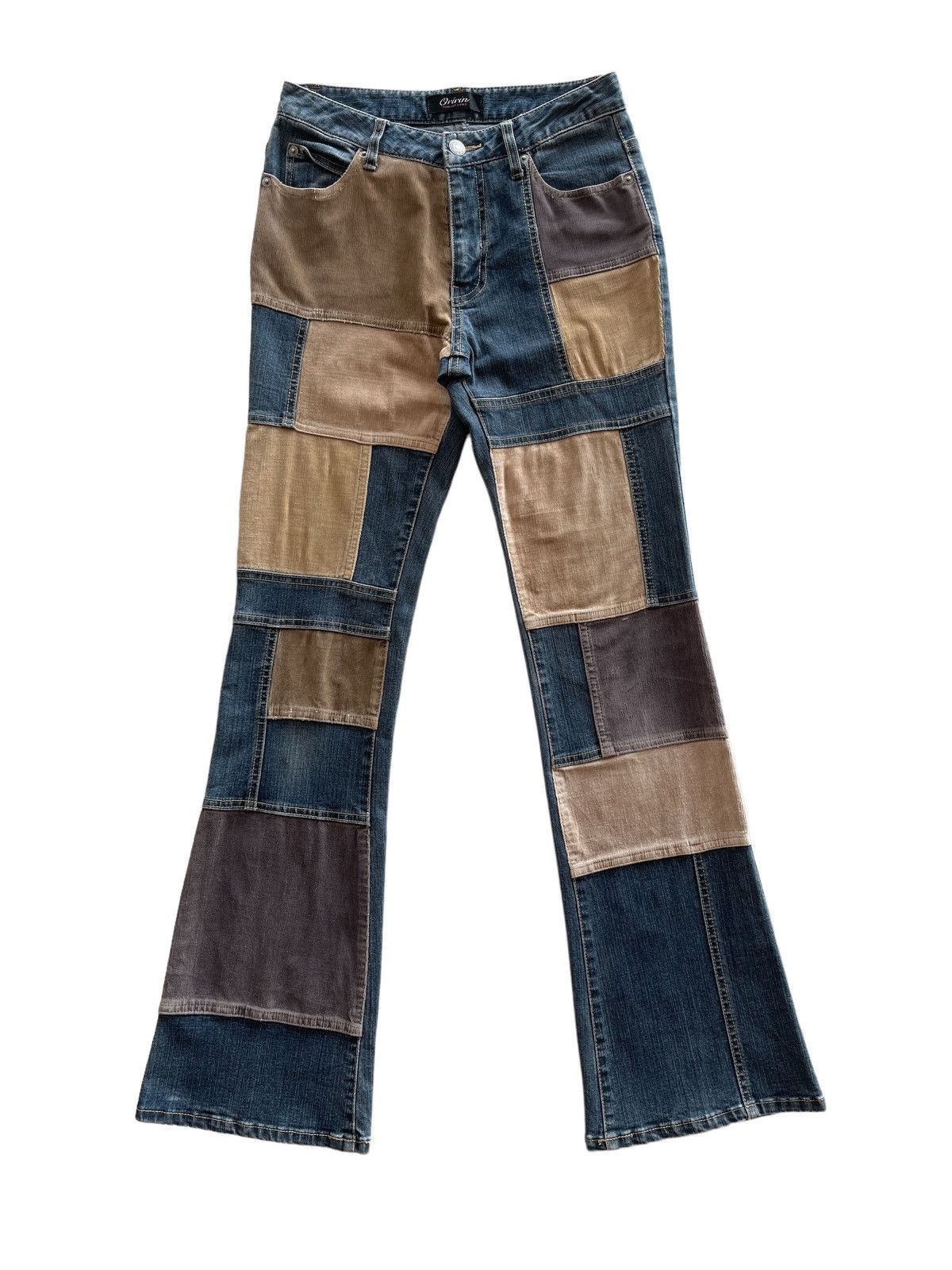 Japanese Brand Vintage Oririn Patchwork Flare Pants Size 26" / US 2 / IT 38 - 1 Thumbnail