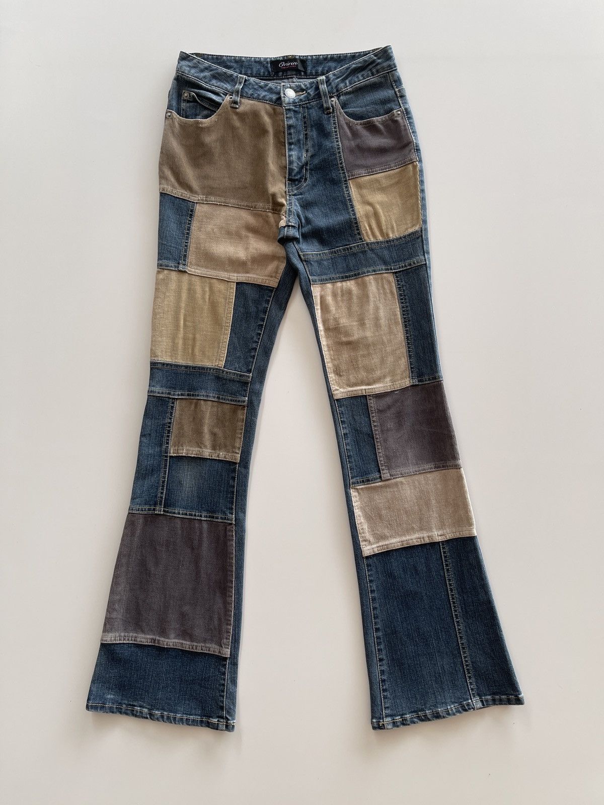 Japanese Brand Vintage Oririn Patchwork Flare Pants Size 26" / US 2 / IT 38 - 4 Thumbnail