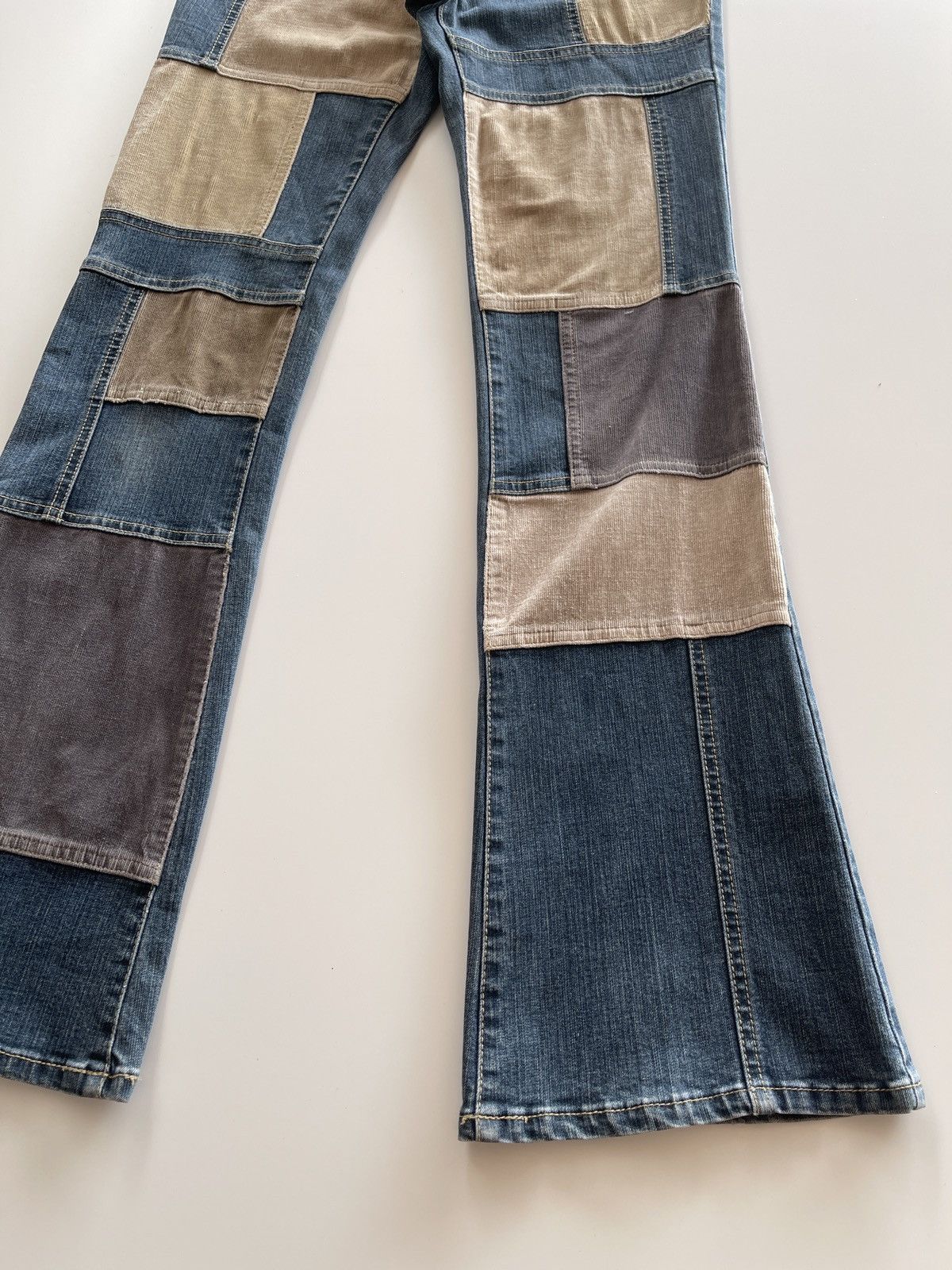 Japanese Brand Vintage Oririn Patchwork Flare Pants Size 26" / US 2 / IT 38 - 9 Thumbnail